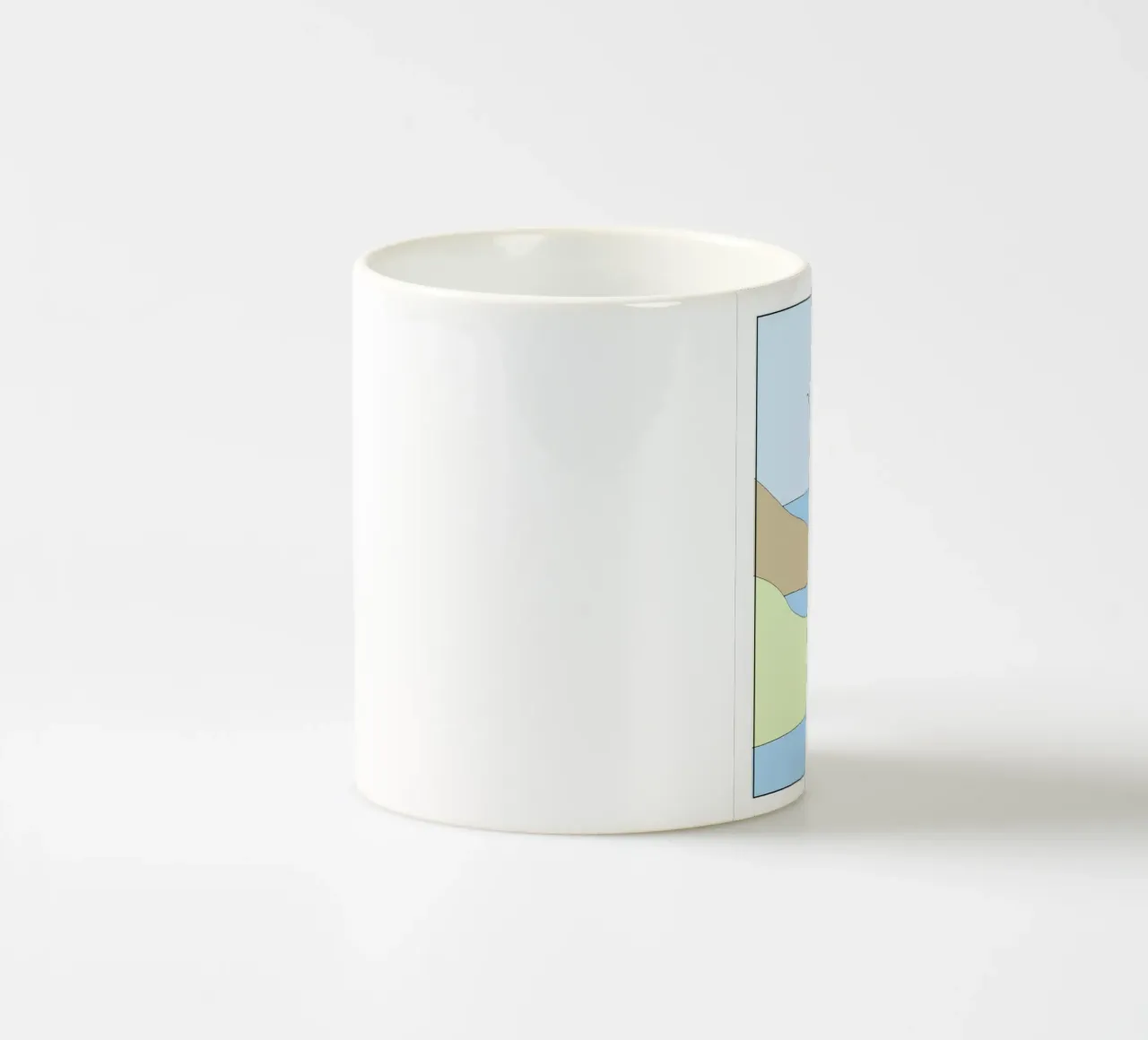 Spiaggia di palme 02 tazza in ceramica da Little Dean