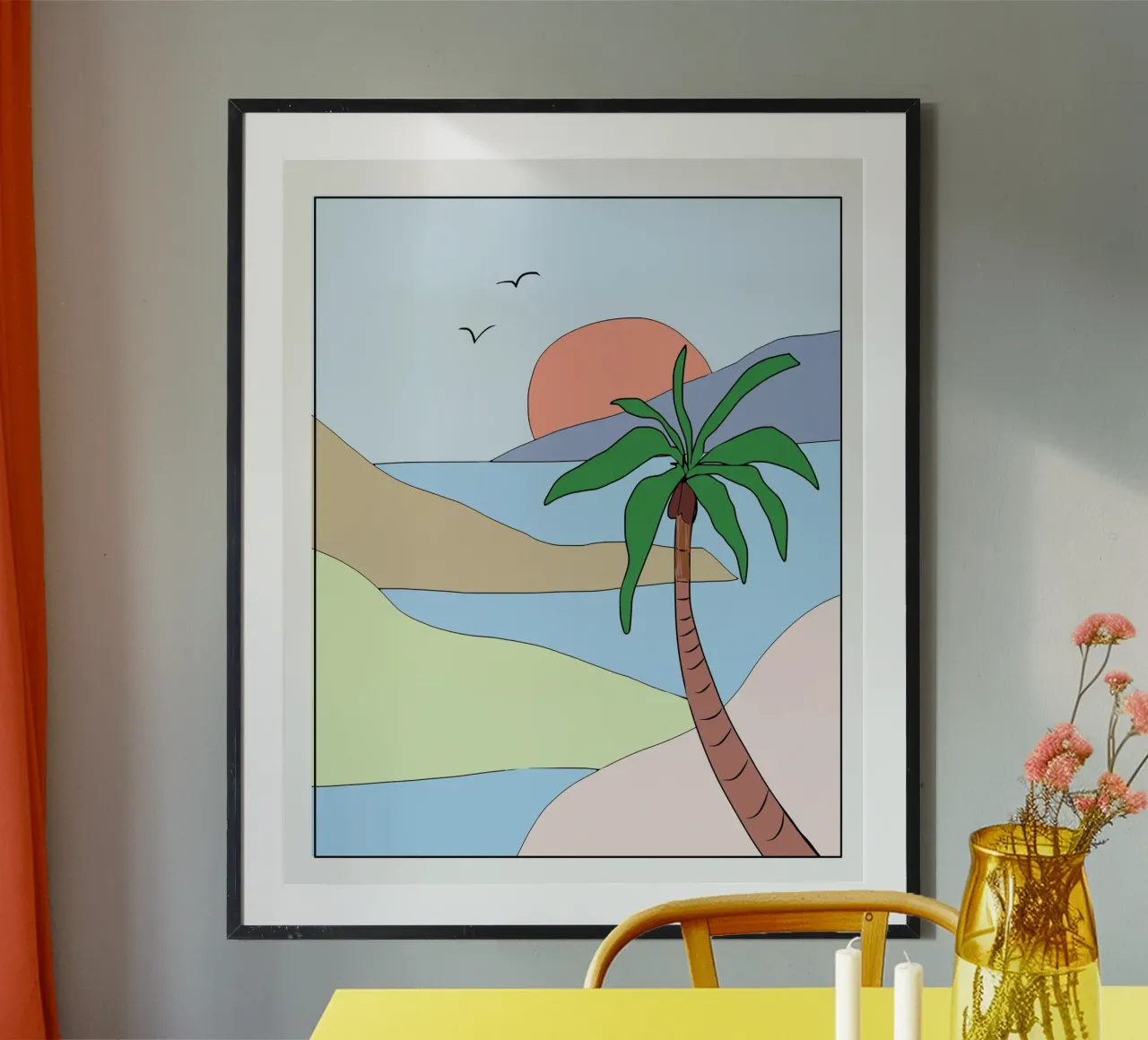 Spiaggia di palme 02 poster da Little Dean