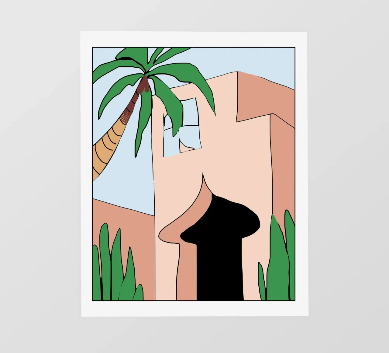 Marokkaans gebouw 03 backlit folie van Little Dean