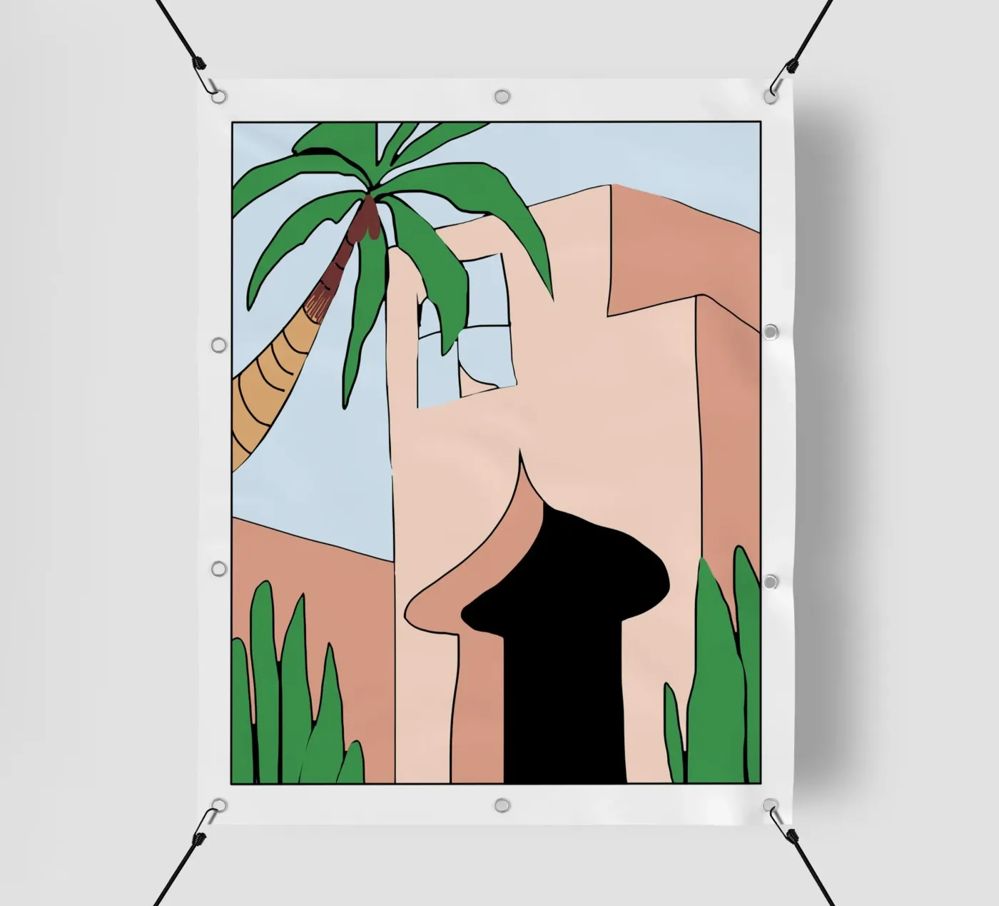 Moroccan building 03 telo in pvc da Little Dean