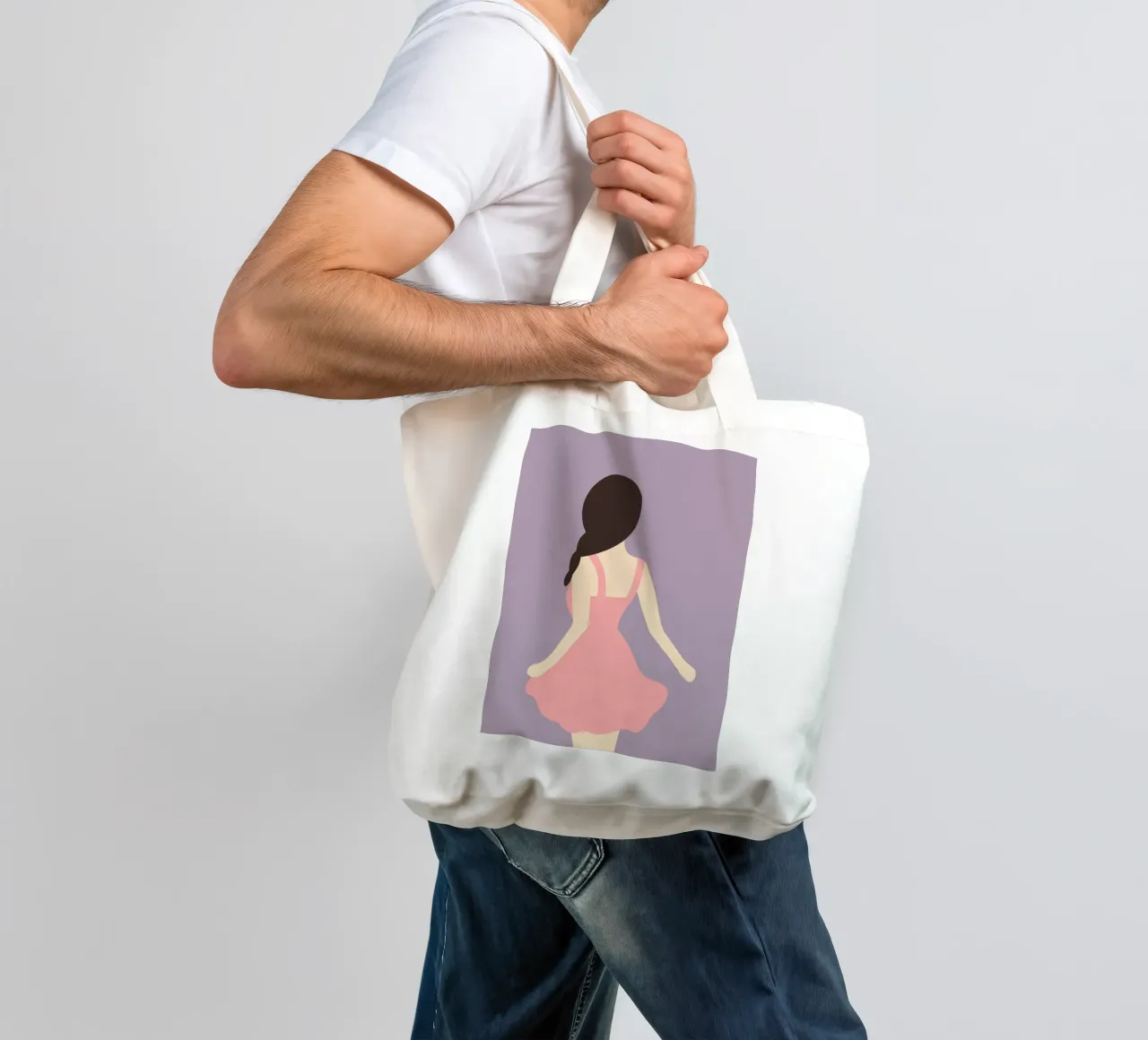 Minimal figure 04 borsa in juta da Little Dean