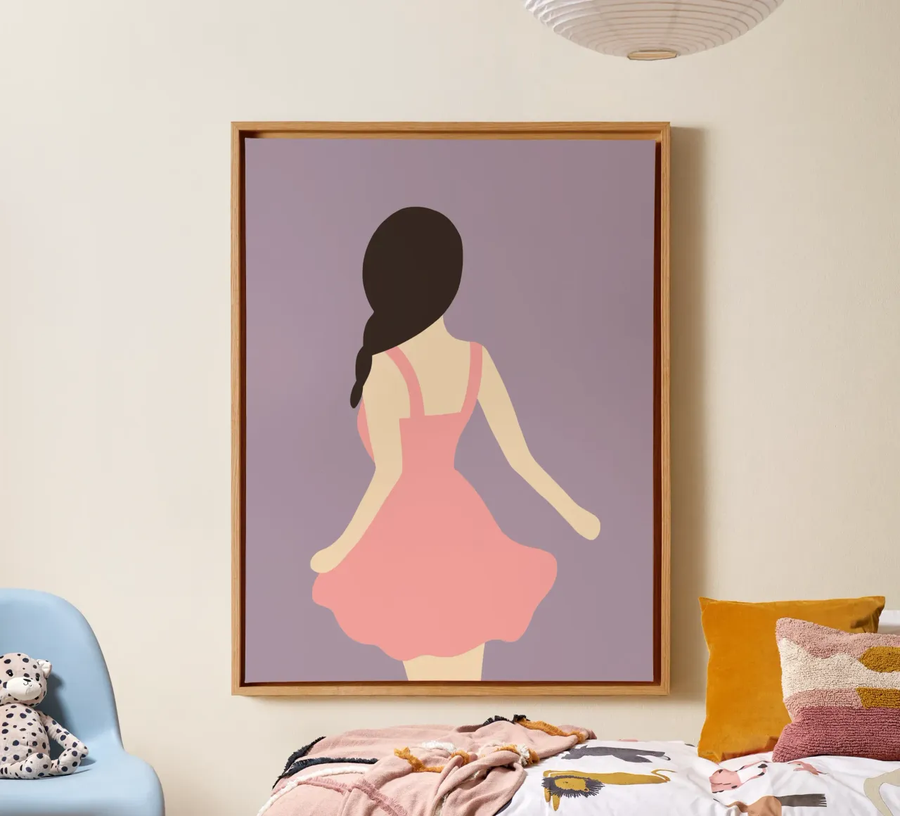 Minimal figure 04 tela con Cornice a cassetta da Little Dean