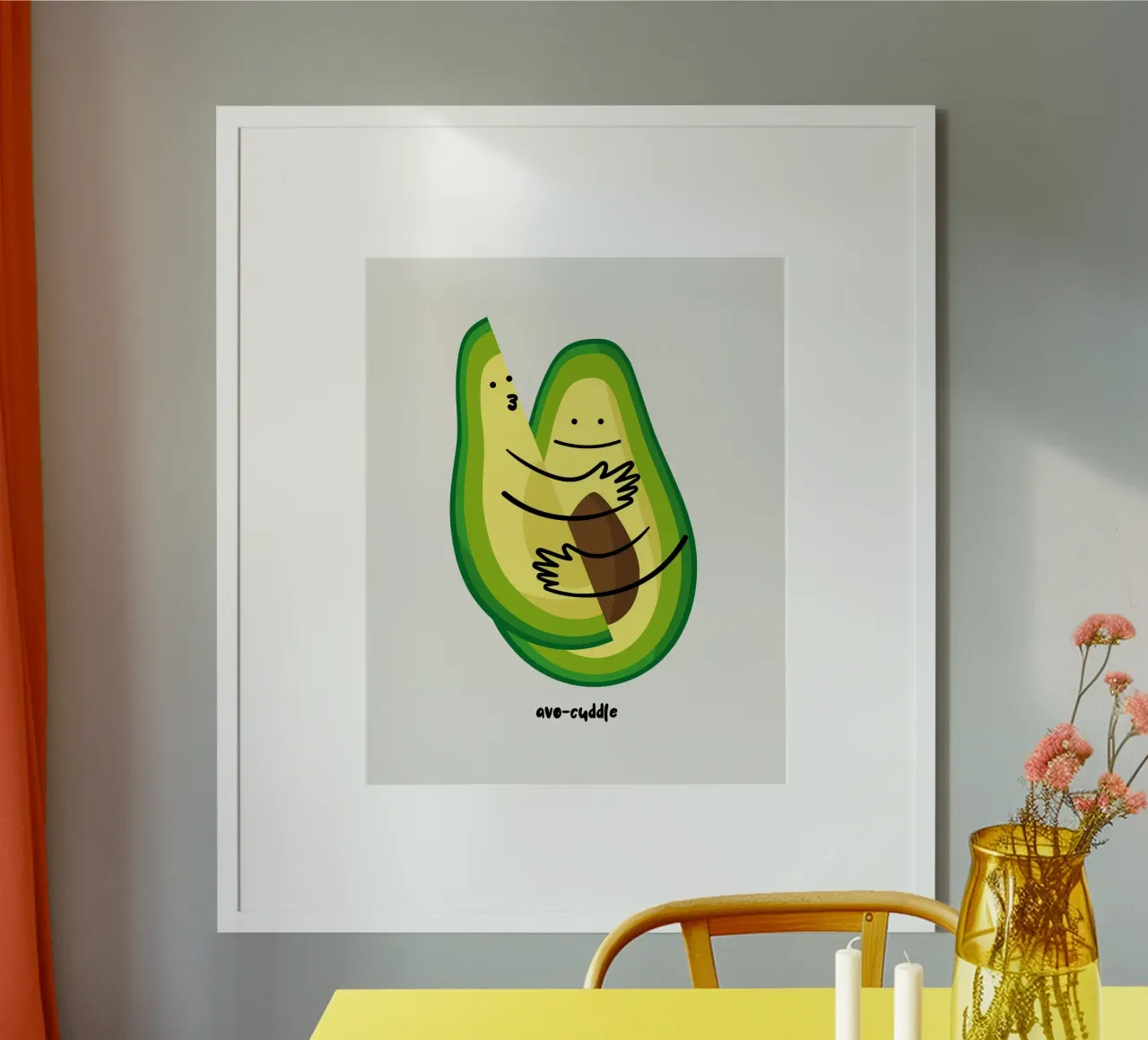 Avo coccole poster con telaio in legno da Little Dean