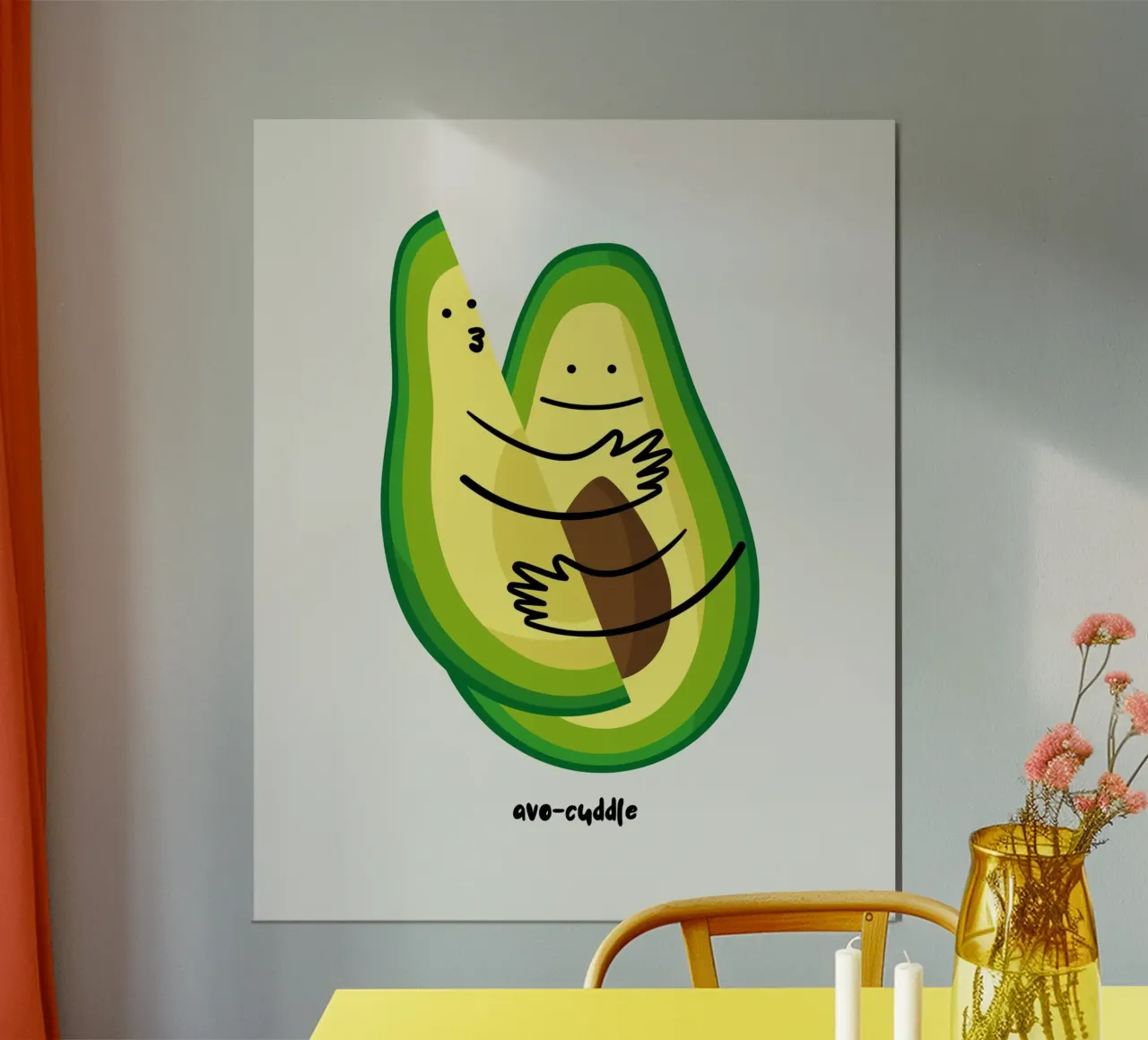 Avo coccole poster con telaio in legno da Little Dean
