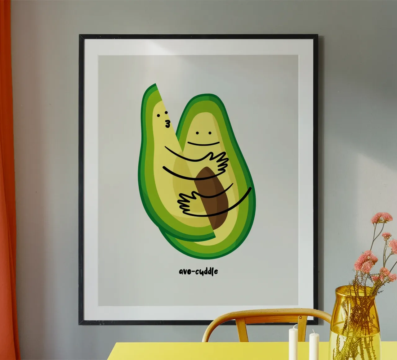 Avo coccole poster con telaio in legno da Little Dean