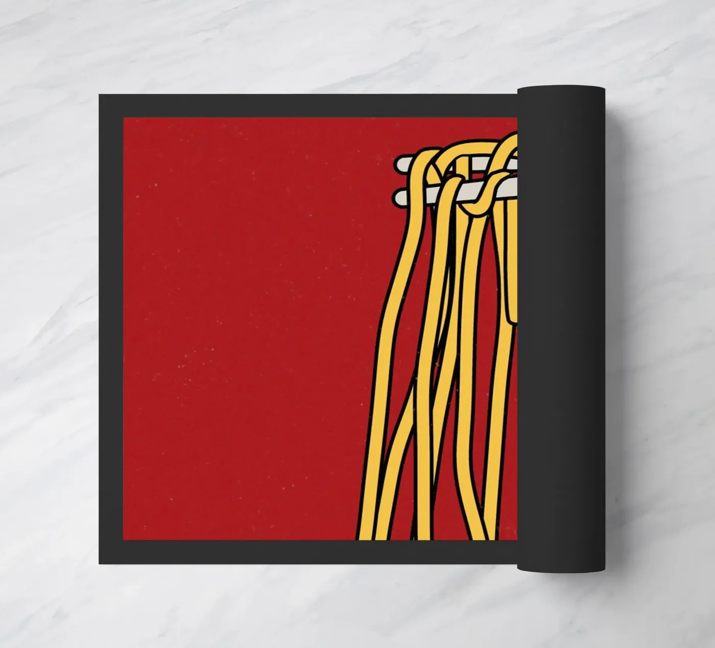 Spaghetti Fußmatte von TijanaArtStudio88