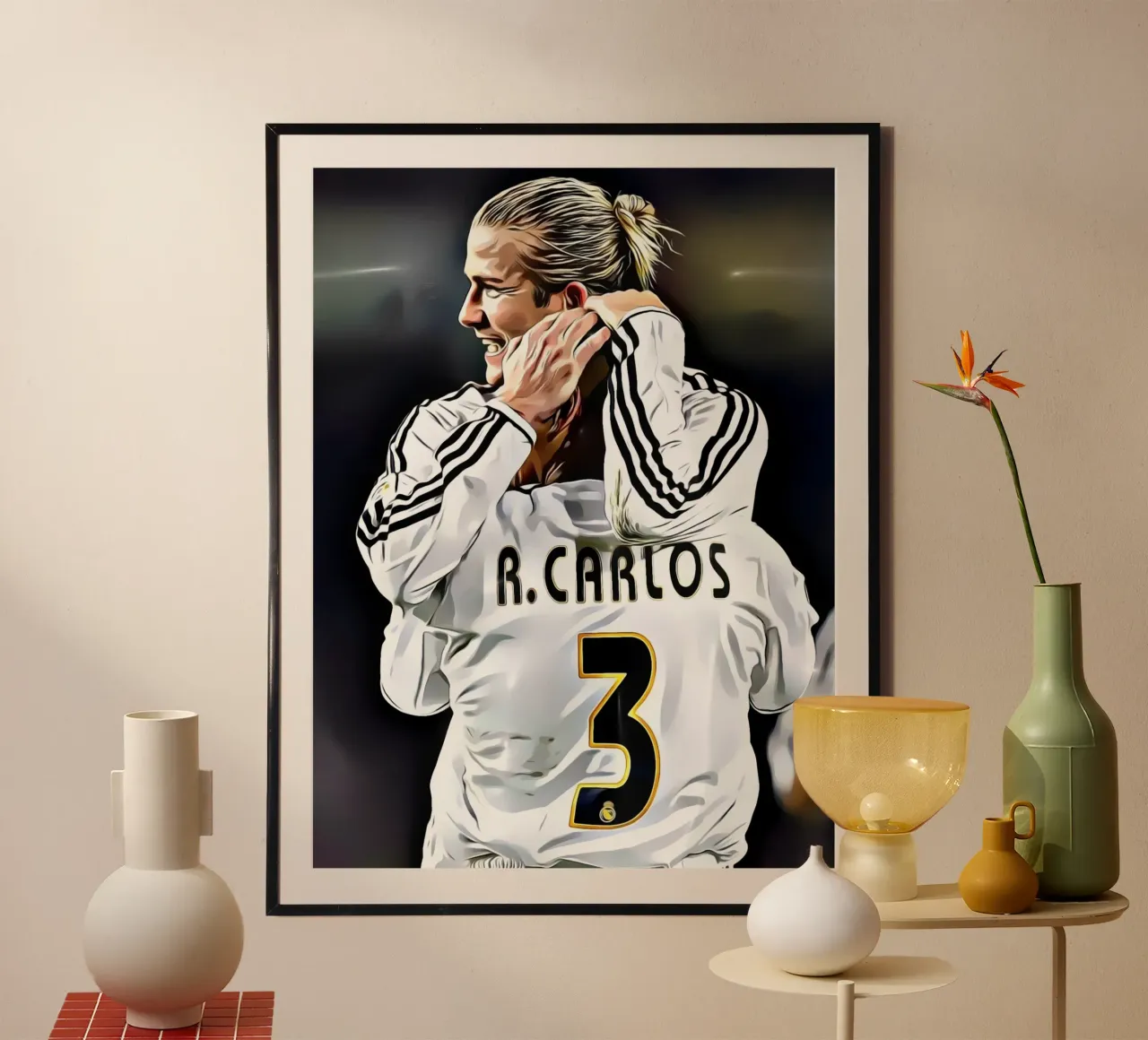 Le icone del Real Madrid: Beckham e Carlos festeggiano poster da dark eagle