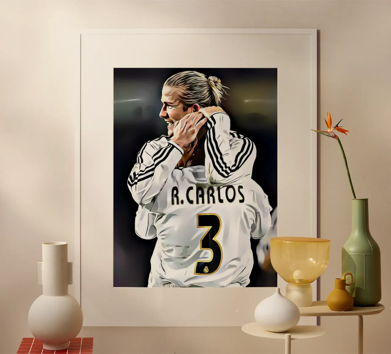 Le icone del Real Madrid: Beckham e Carlos festeggiano poster da dark eagle