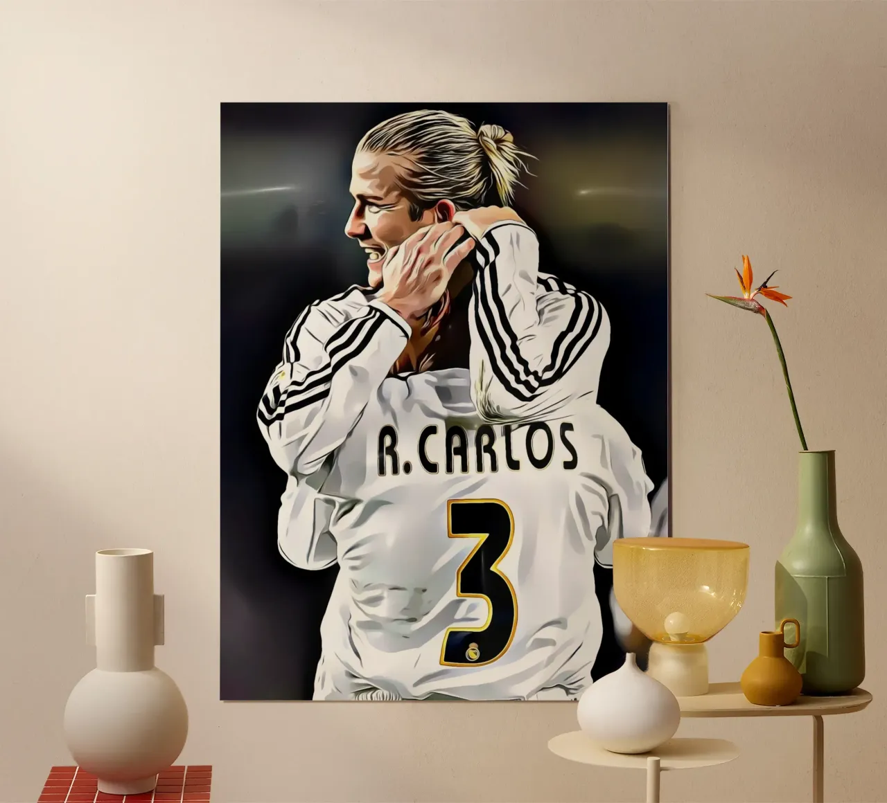 Le icone del Real Madrid: Beckham e Carlos festeggiano poster da dark eagle