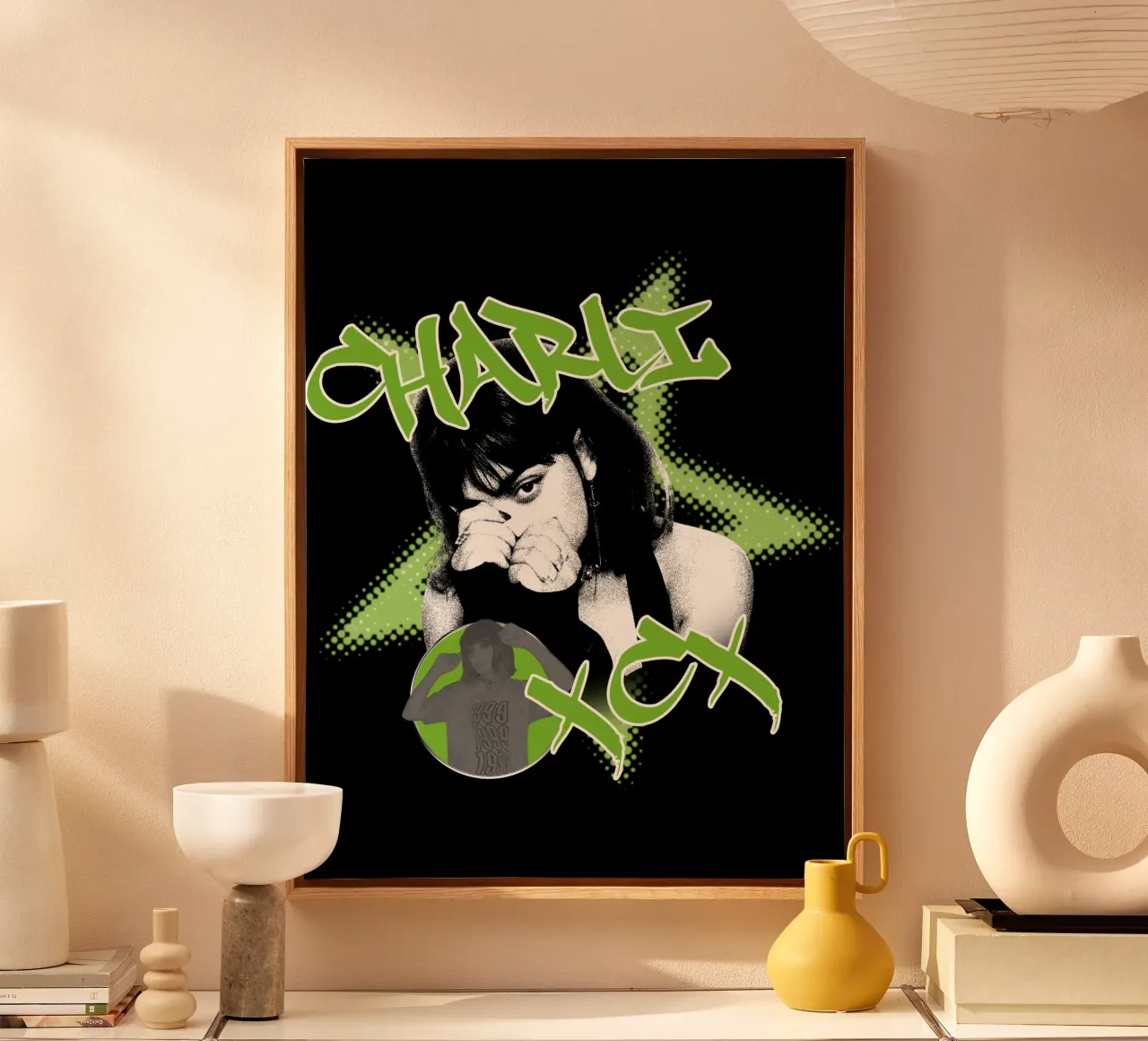 Maglietta Charli Xcx Classic tela con Cornice a cassetta da kamy.store11