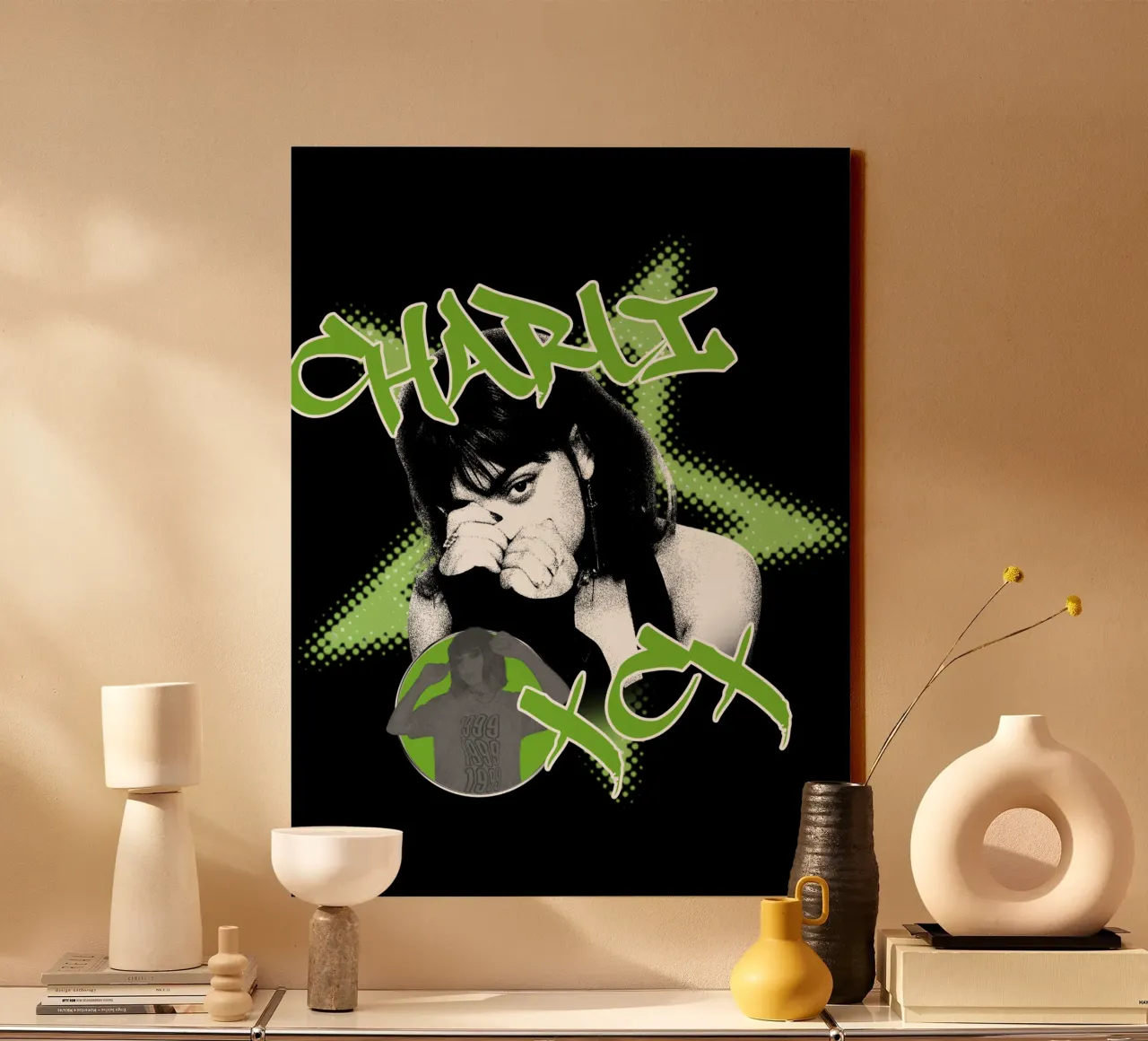 Maglietta Charli Xcx Classic tela con Cornice a cassetta da kamy.store11