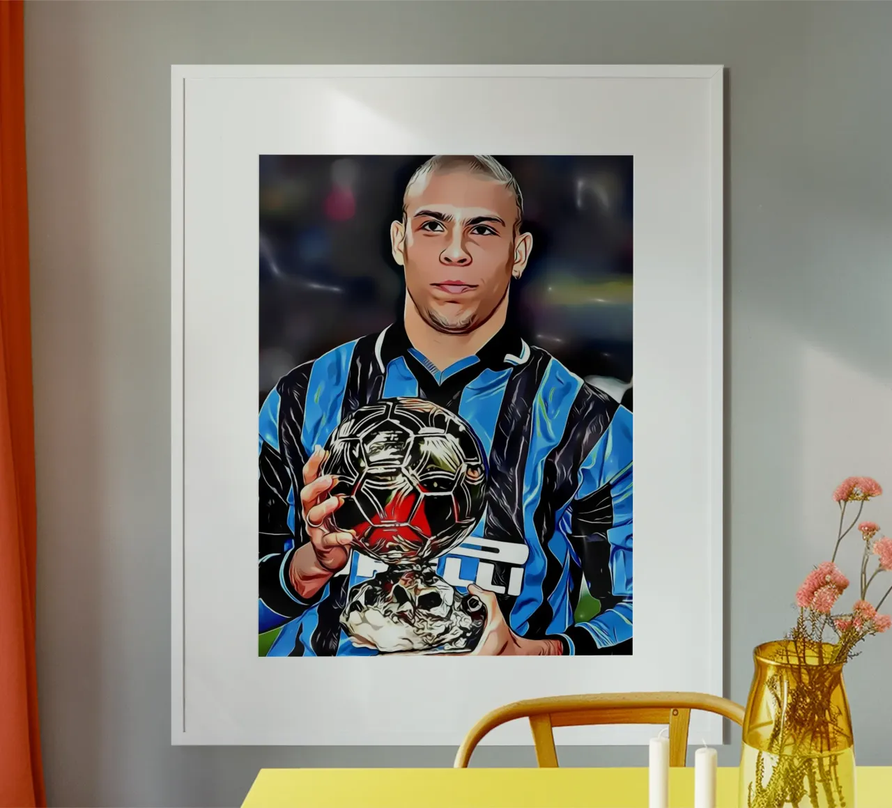 Ronaldo Nazario: Vincitore del Pallone d'Oro con il Milan poster da dark eagle