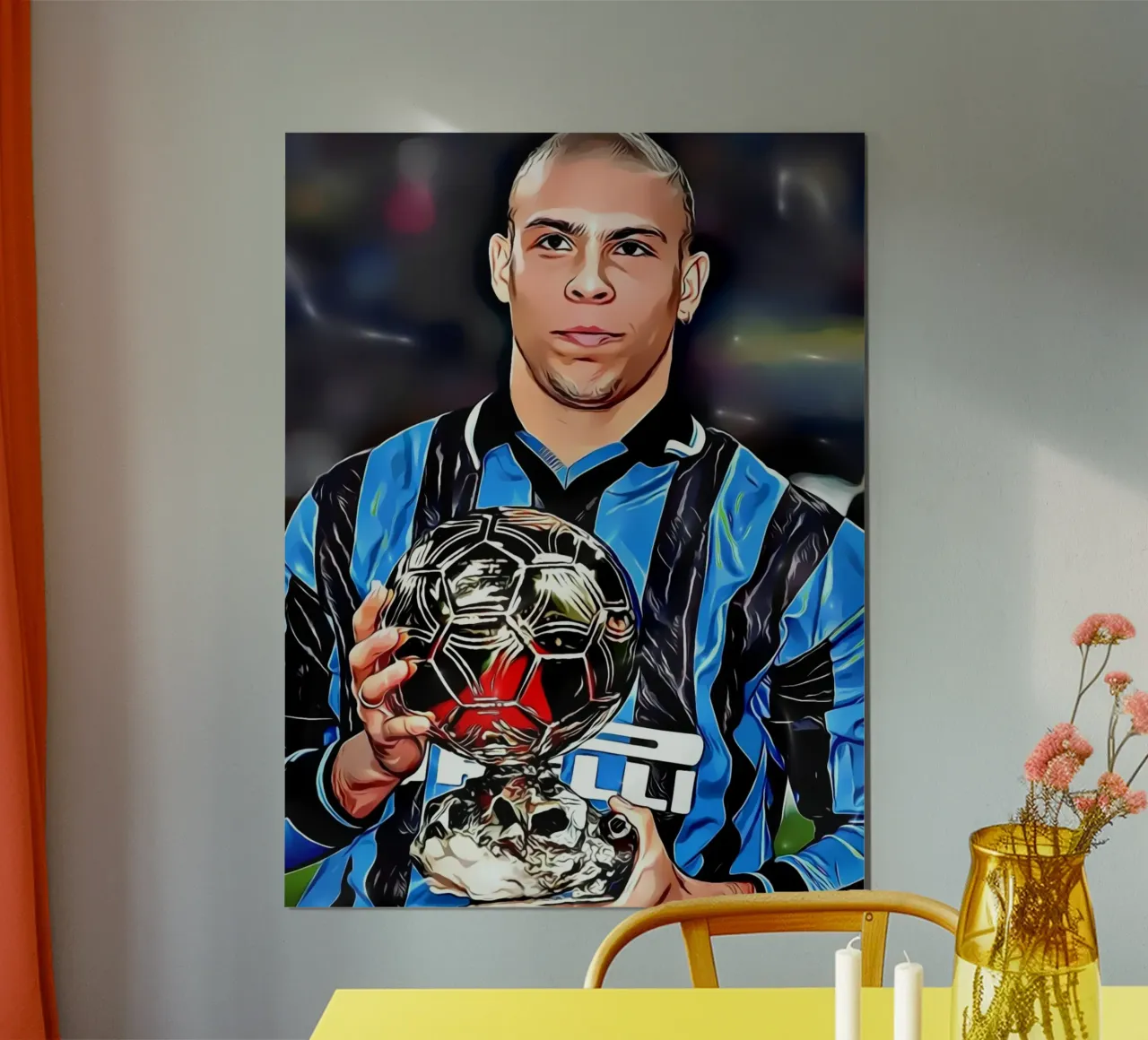Ronaldo Nazario: Vincitore del Pallone d'Oro con il Milan poster da dark eagle