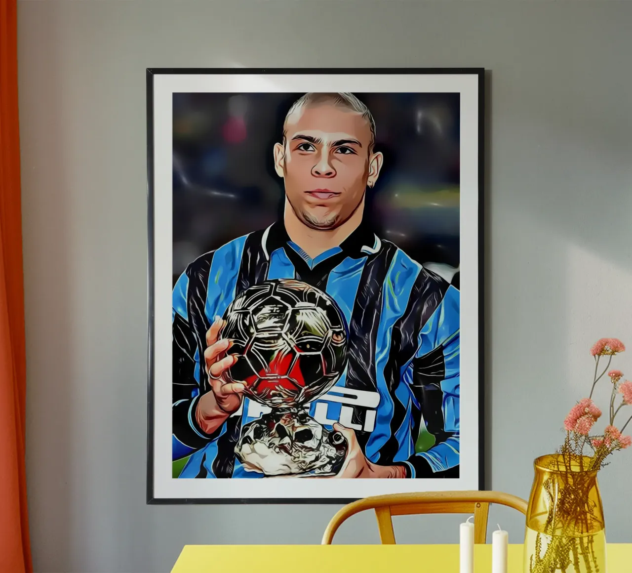 Ronaldo Nazario: Vincitore del Pallone d'Oro con il Milan poster da dark eagle