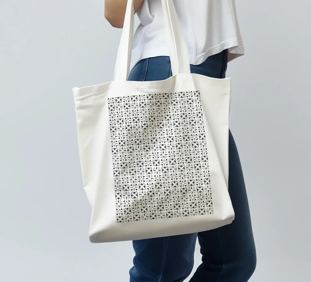 Arrows Pattern #2 borsa in juta da kathrinmay