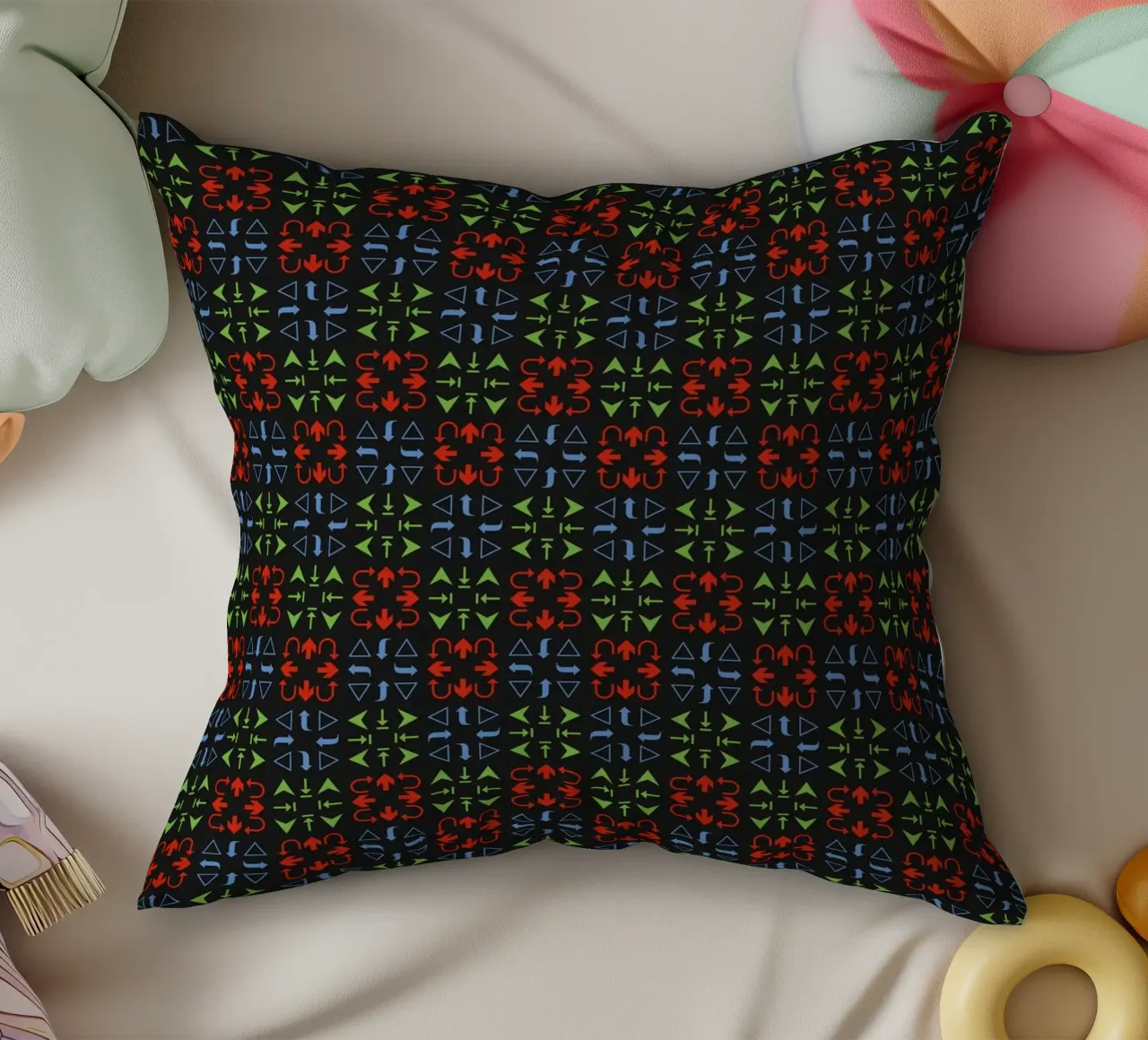 Arrows Pattern #3 decorative cushion by kathrinmay