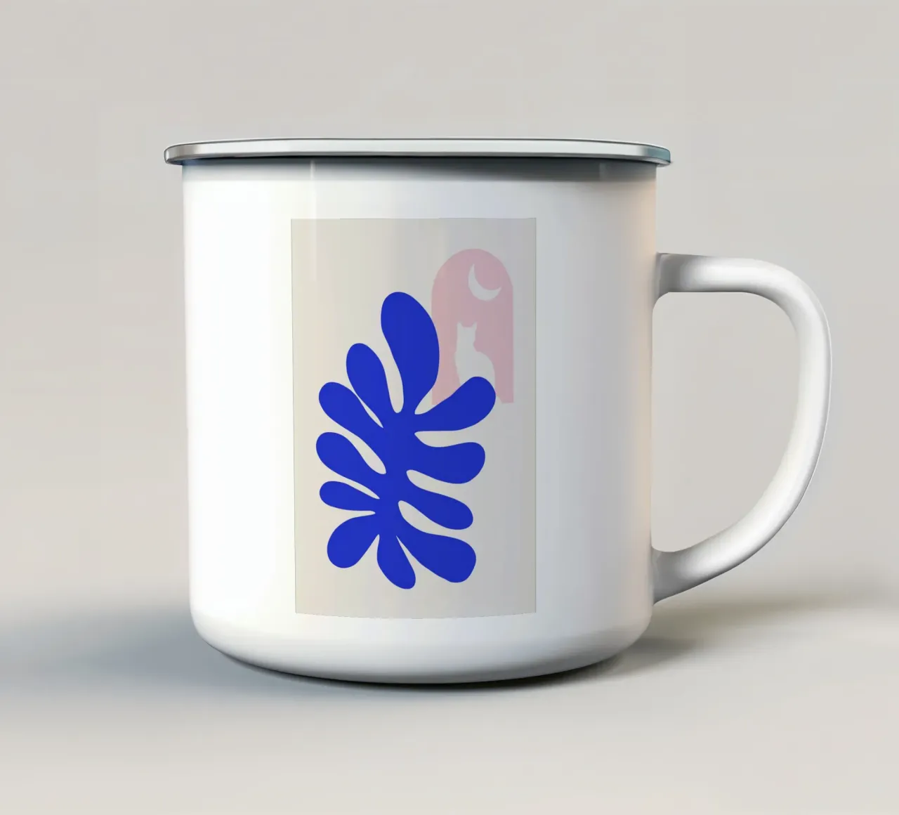 Siamese cat tazza in smalto da Little Dean