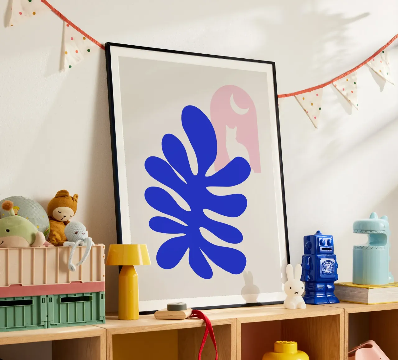 Siamese cat poster con telaio in legno da Little Dean