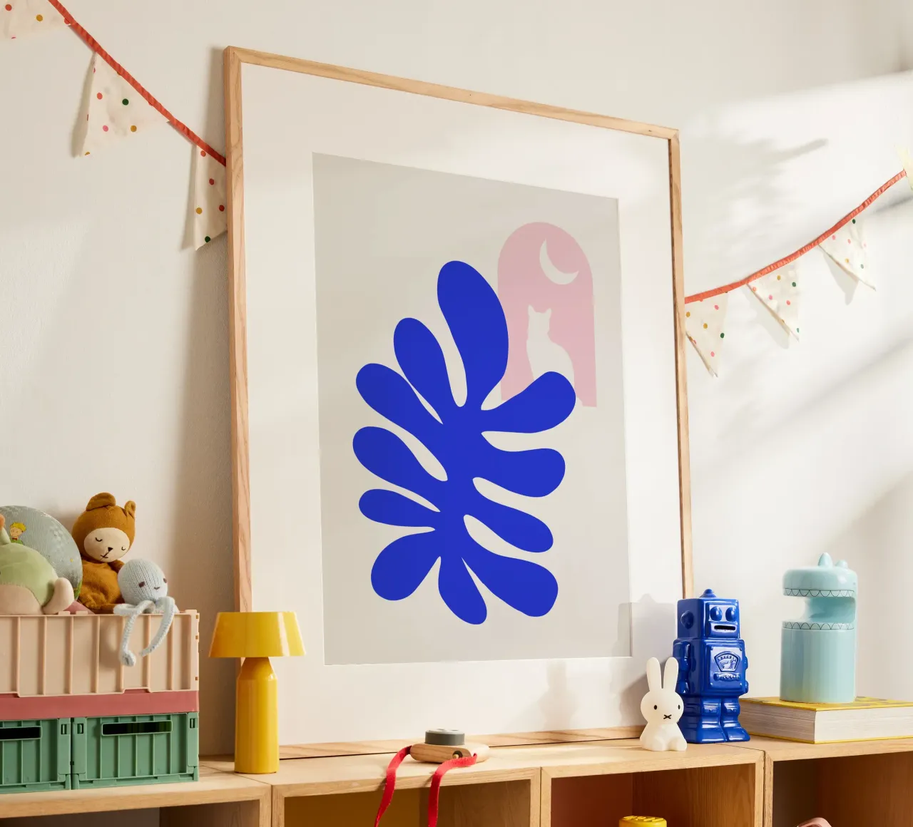 Siamese cat poster con telaio in legno da Little Dean
