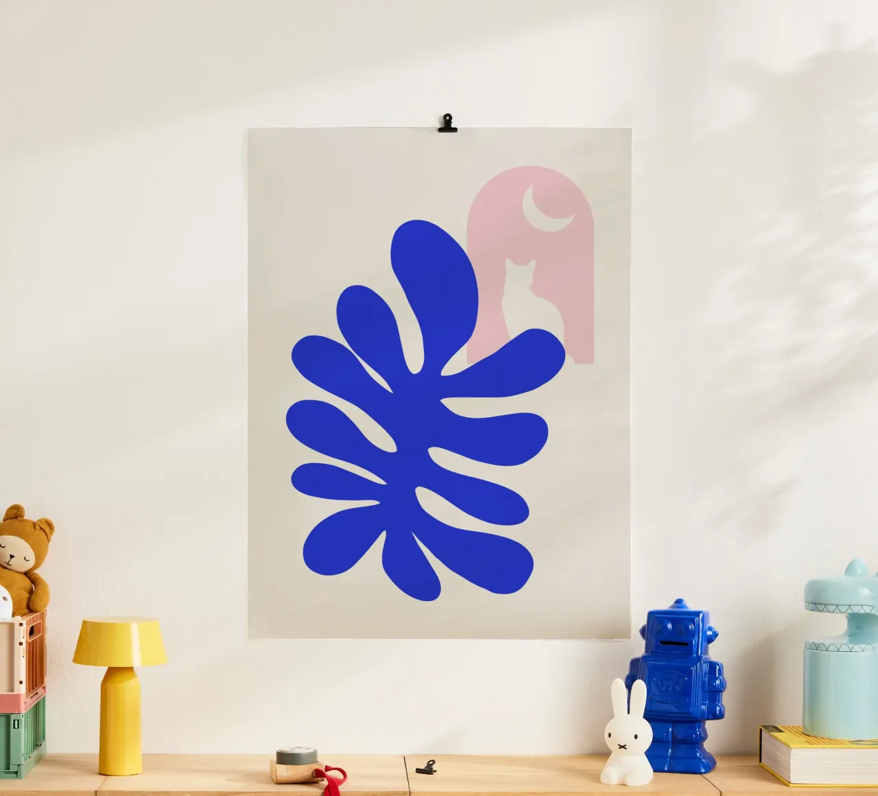 Siamese cat poster con telaio in legno da Little Dean