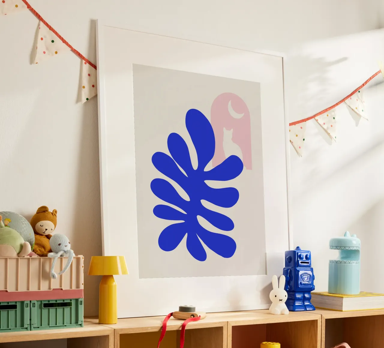 Siamese cat poster con telaio in legno da Little Dean