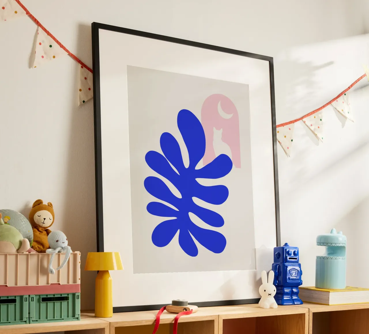 Siamese cat poster con telaio in legno da Little Dean