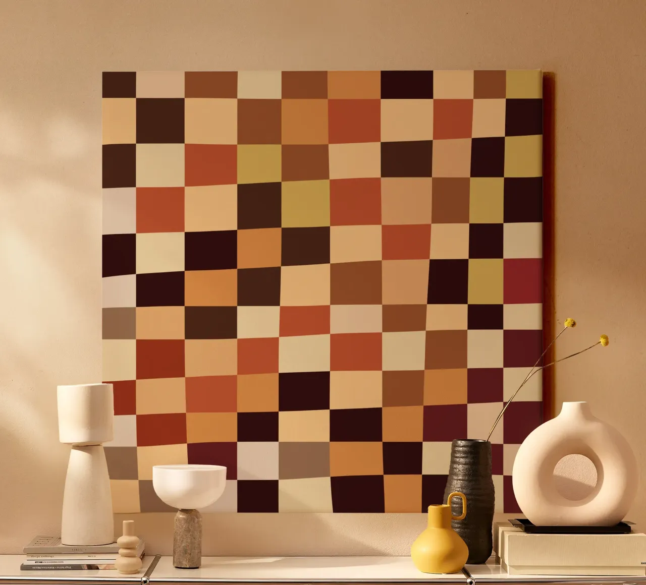 Aardetoon-checker canvas met Baklijst van Little Dean