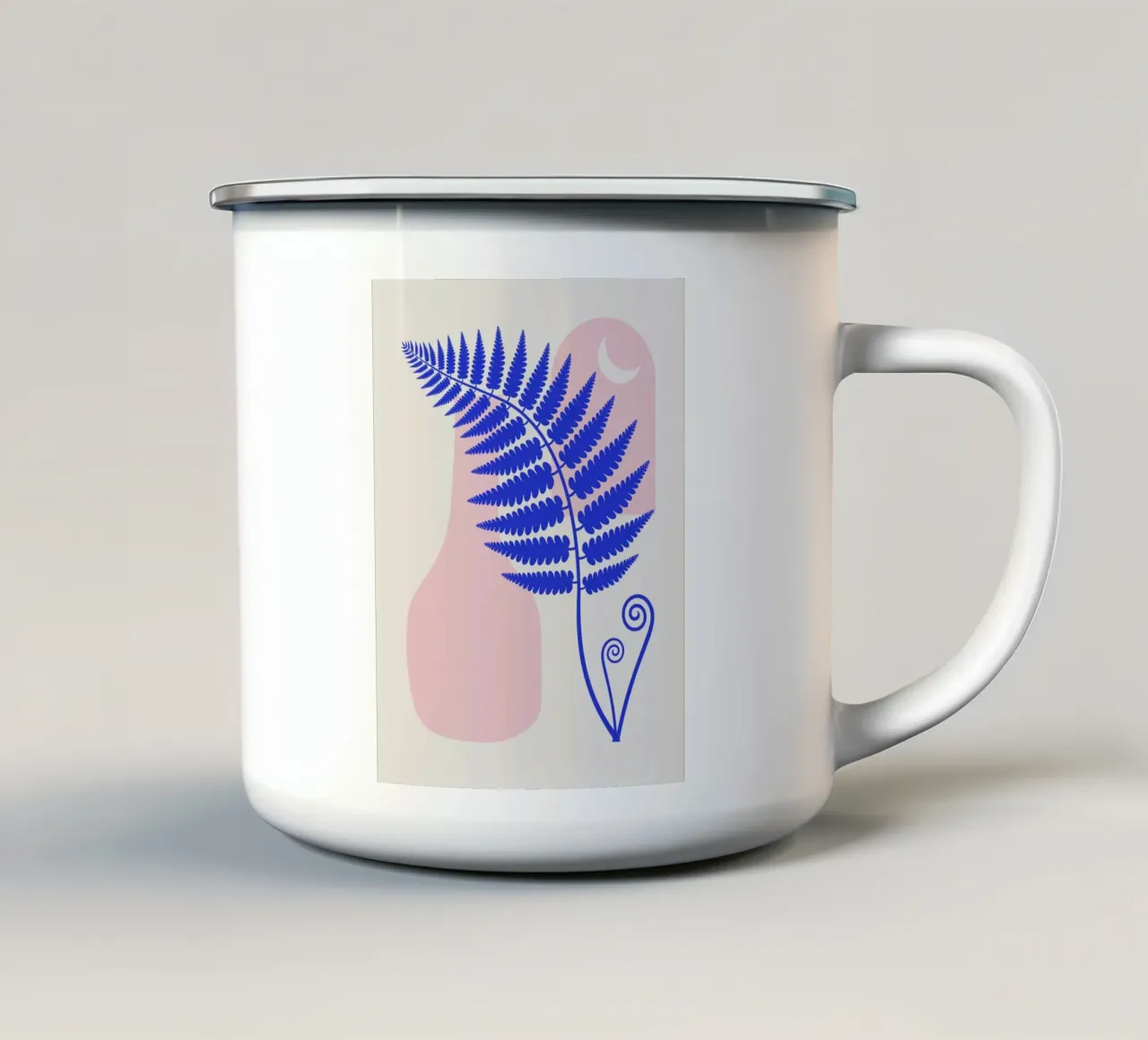 Interni rosa boho tazza in smalto da Little Dean