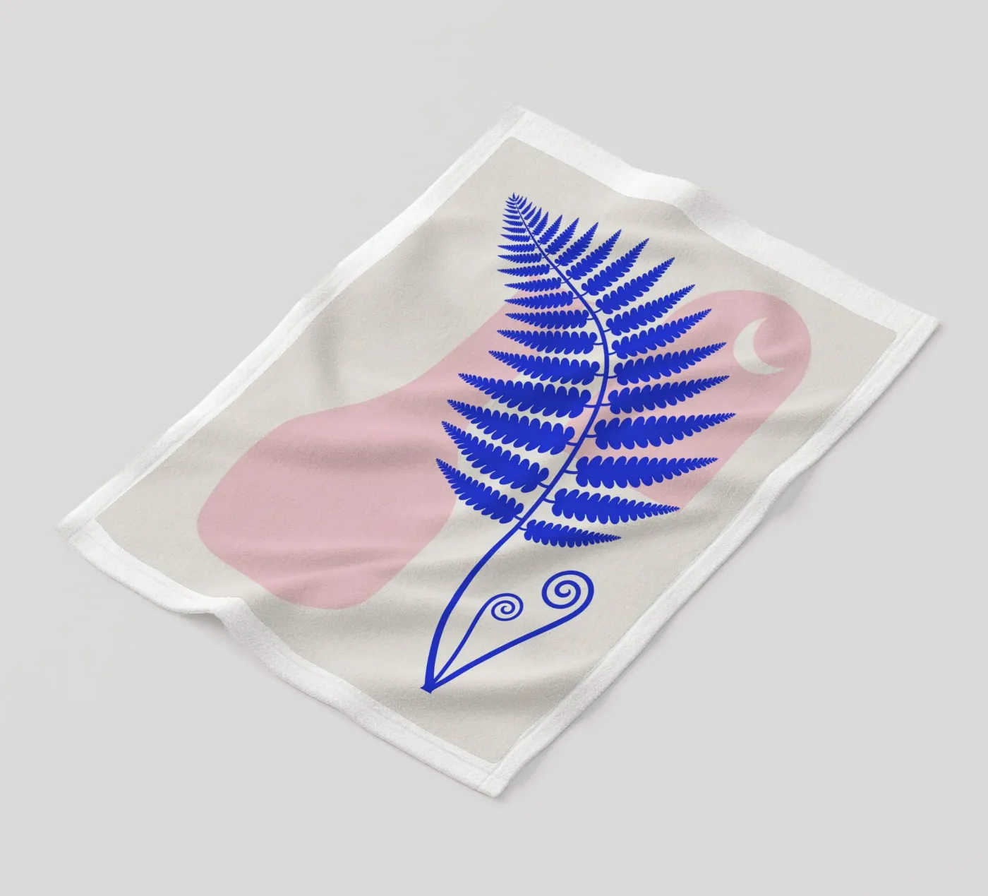 Pink boho interior fleece blanket by Little Dean