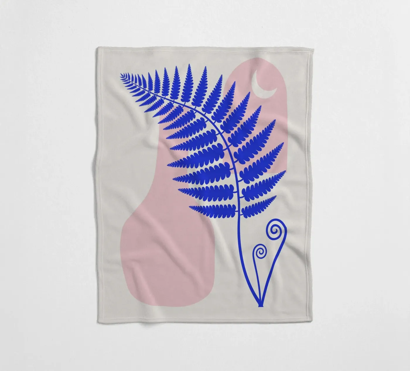 Pink boho interior fleece blanket by Little Dean