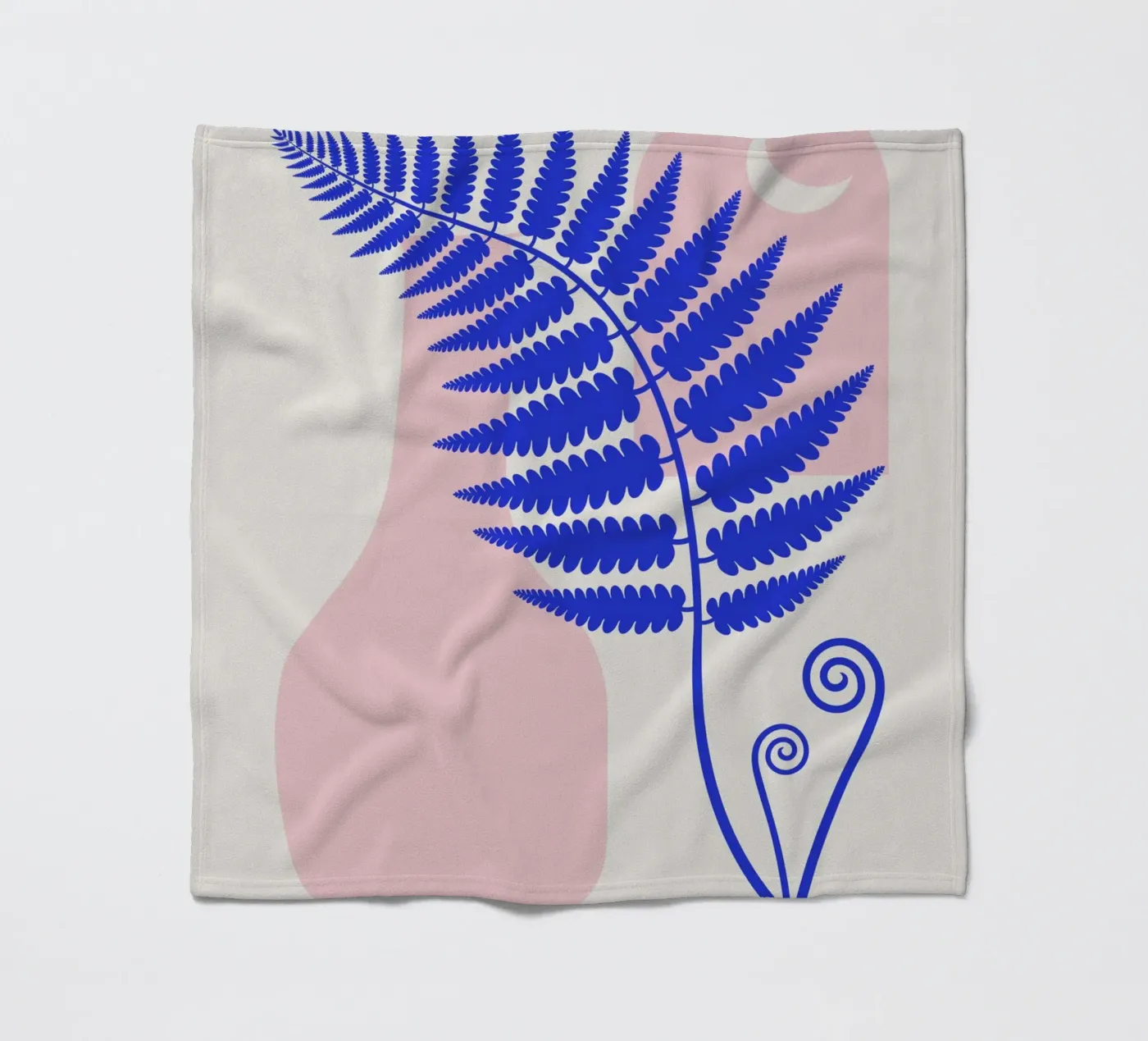 Pink boho interior fleece blanket by Little Dean