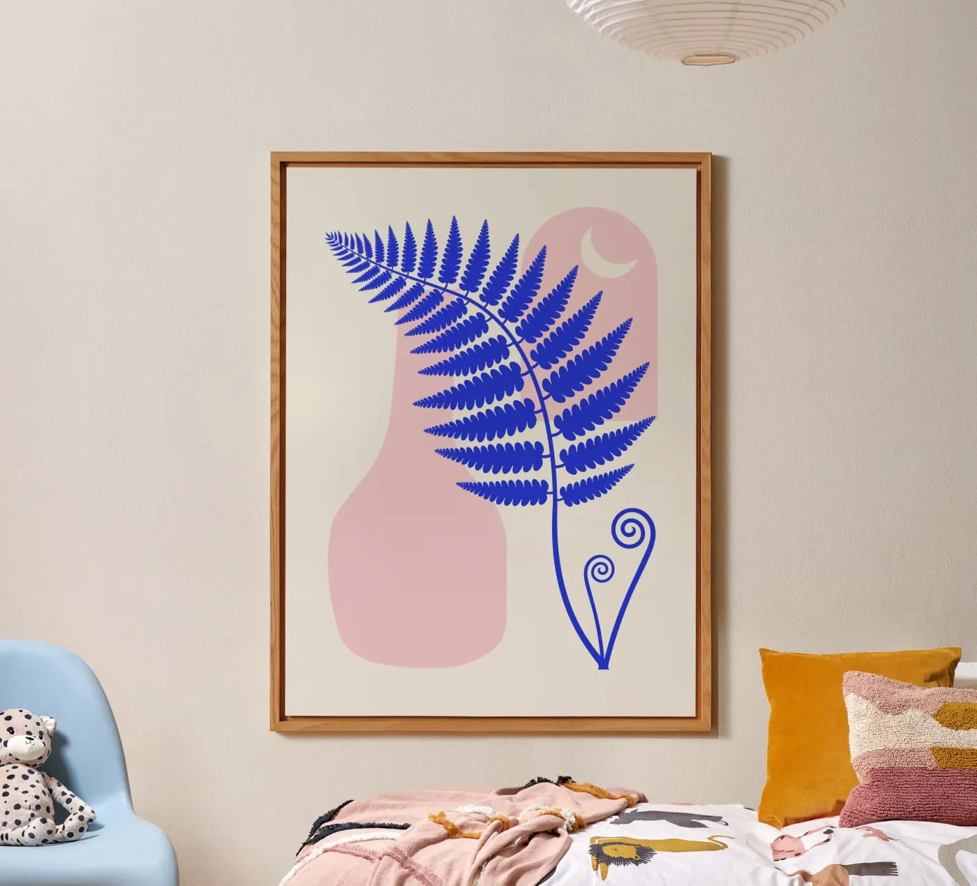 Pink boho interior forex plate by Little Dean