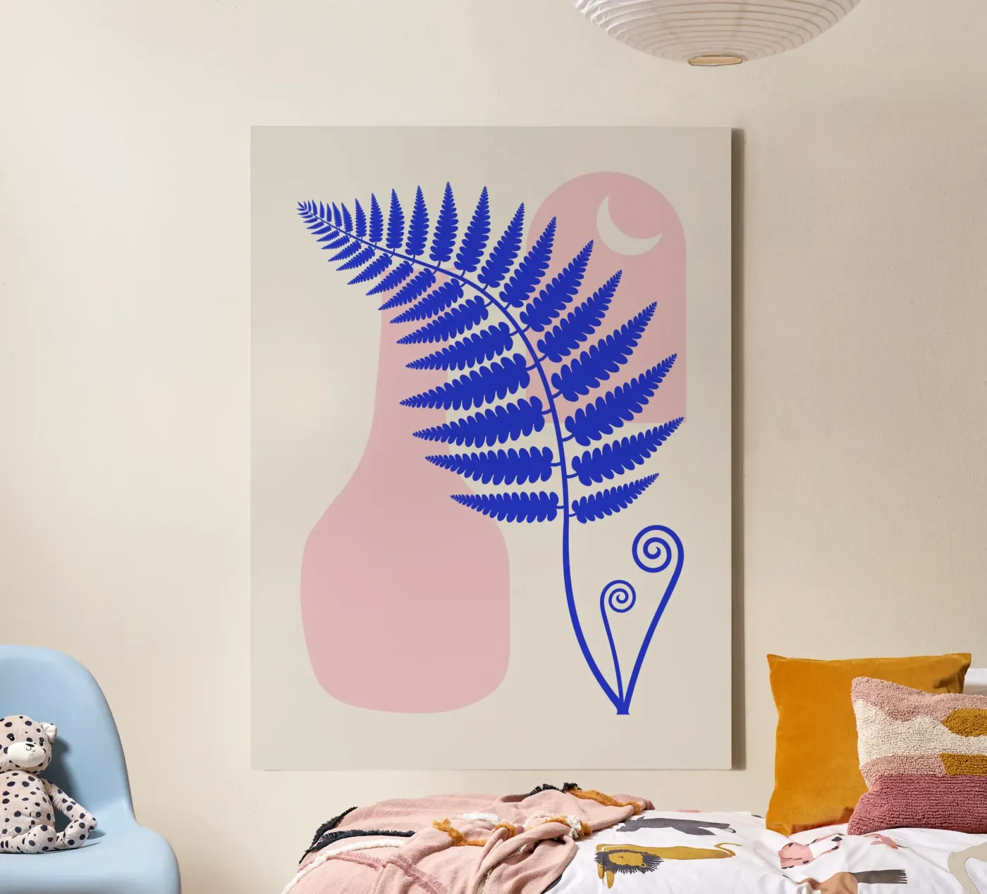 Pink boho interior canvas by Little Dean