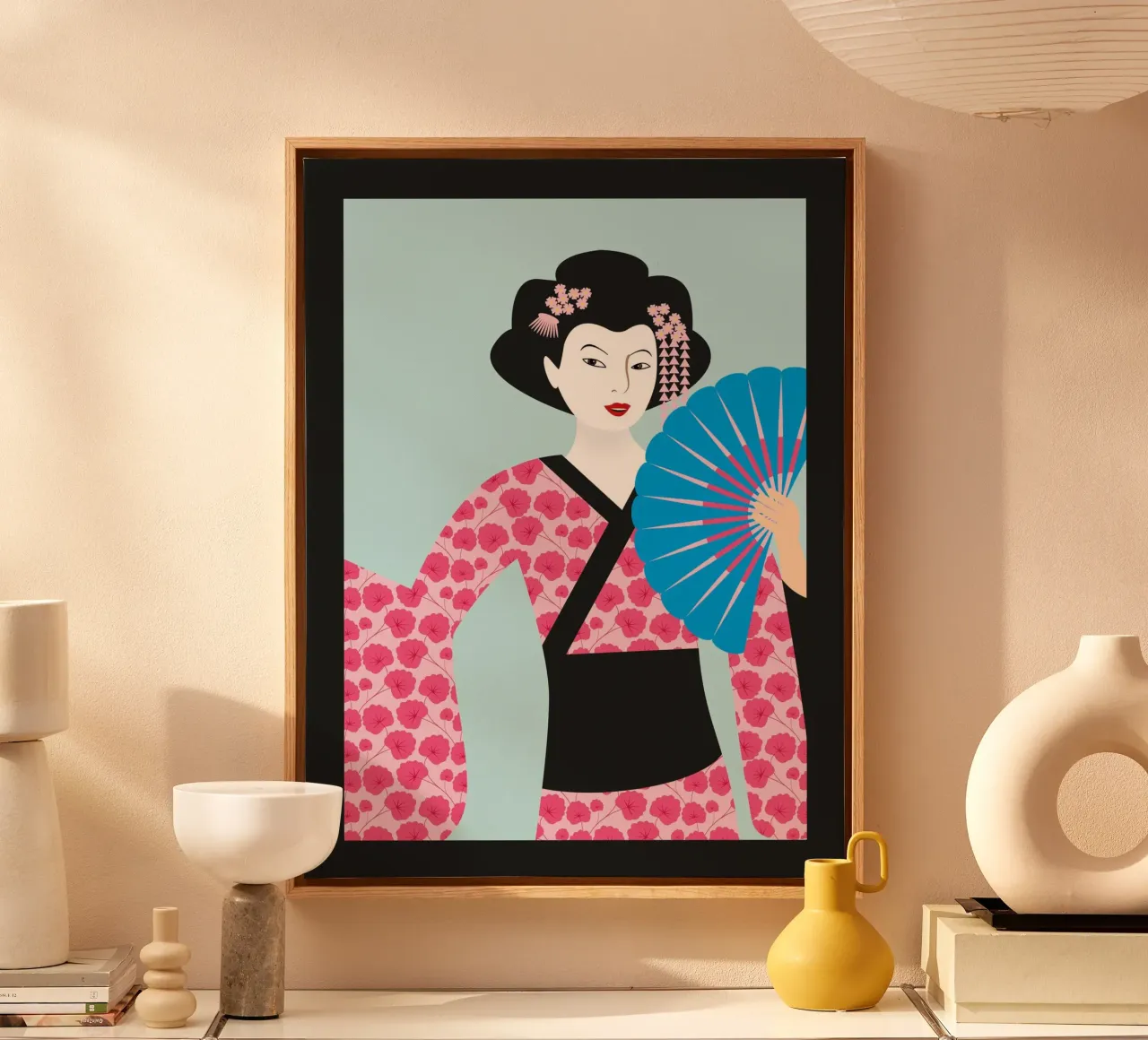 Geisha #2 tela con Cornice a cassetta da kathrinmay