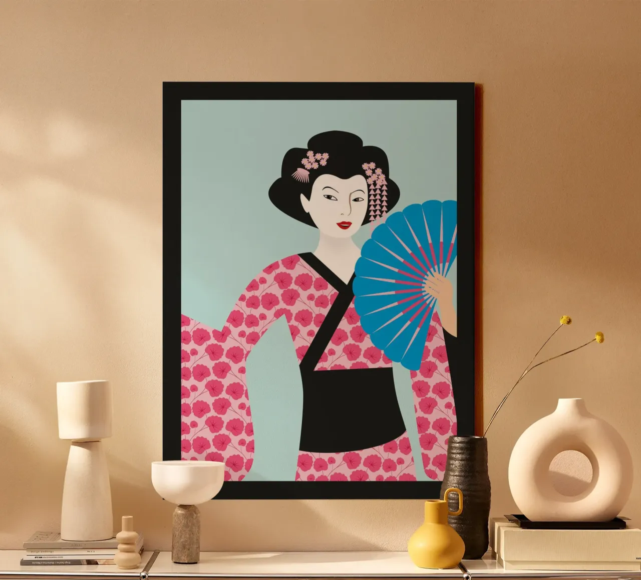 Geisha #2 tela con Cornice a cassetta da kathrinmay