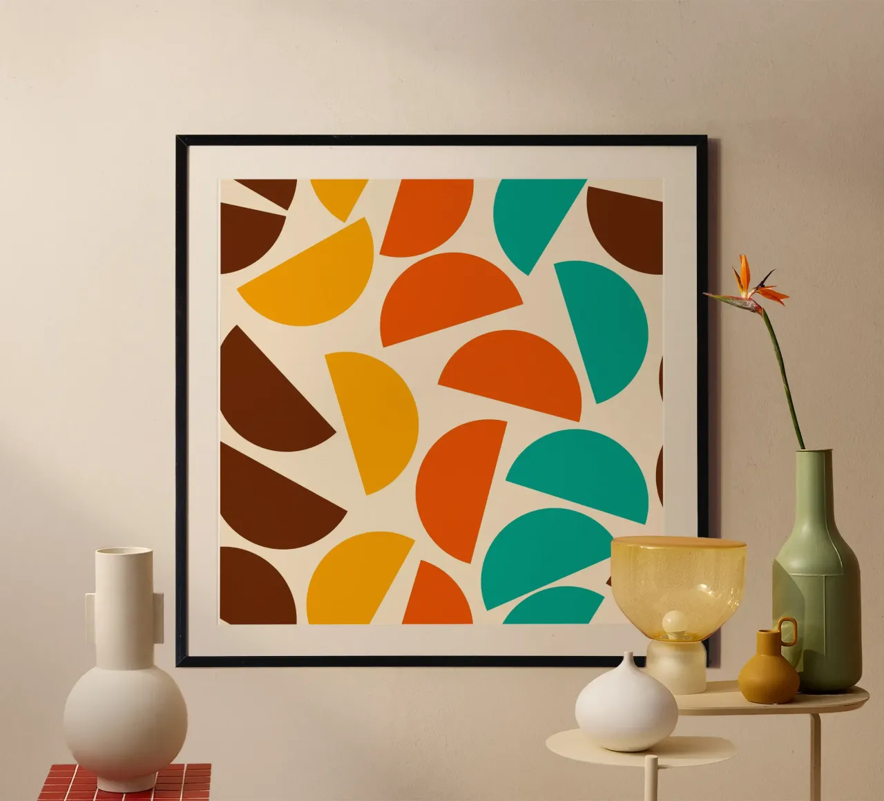 Chaotic bold mid century modern No2 poster da TijanaArtStudio88