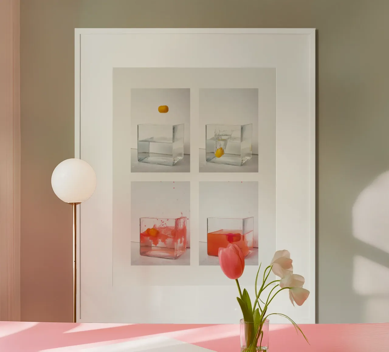 Capturing a Motion Sequence poster con telaio in plastica da kathrinmay