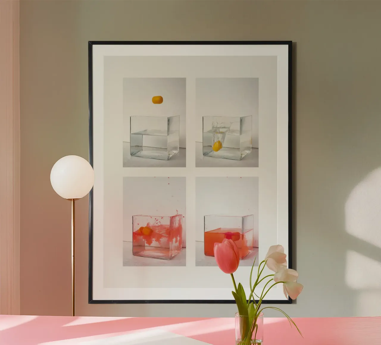 Capturing a Motion Sequence poster con telaio in plastica da kathrinmay