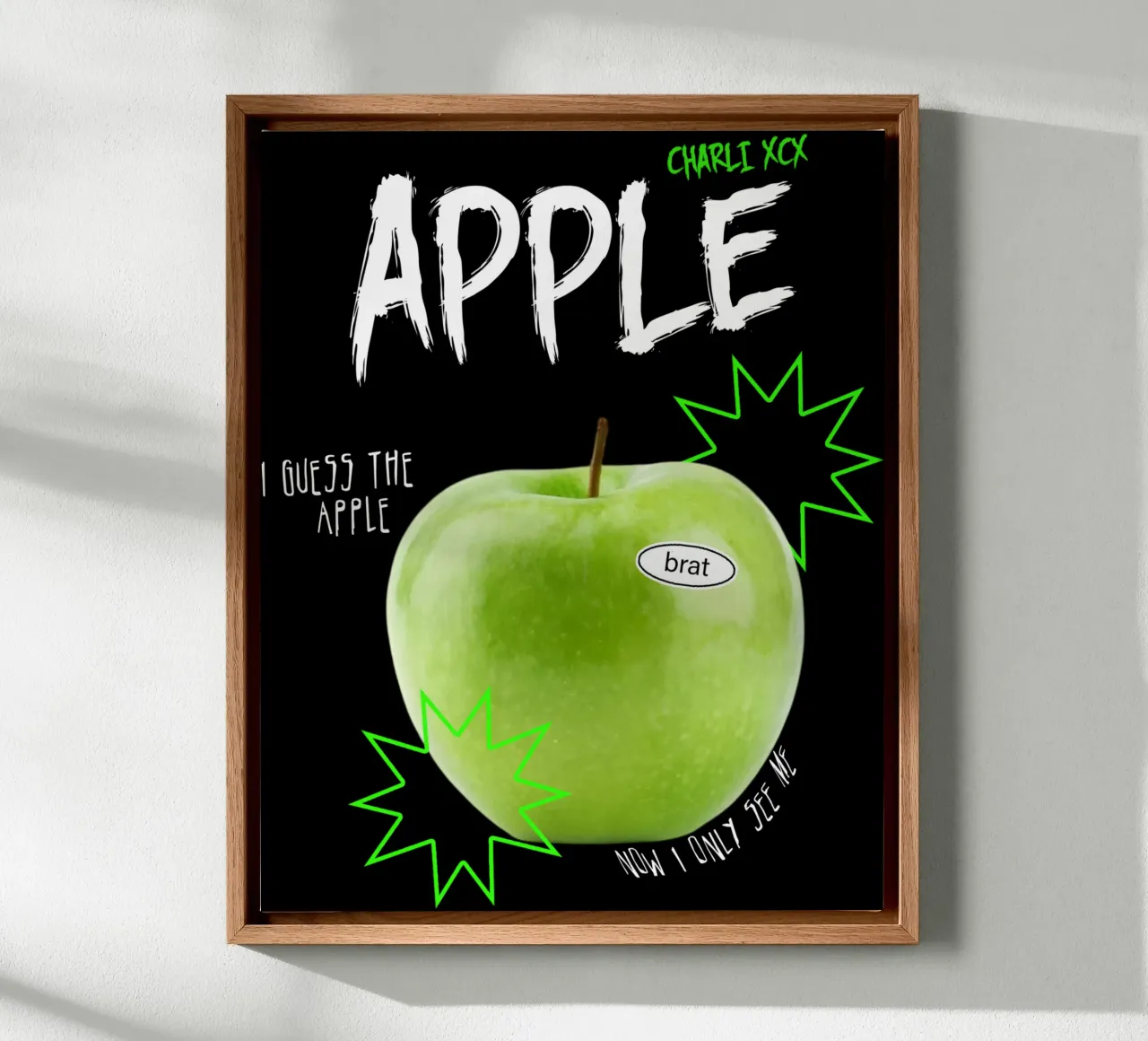 I Guess The Apple Classic Apple canvas with Floater frame by kamy.store11