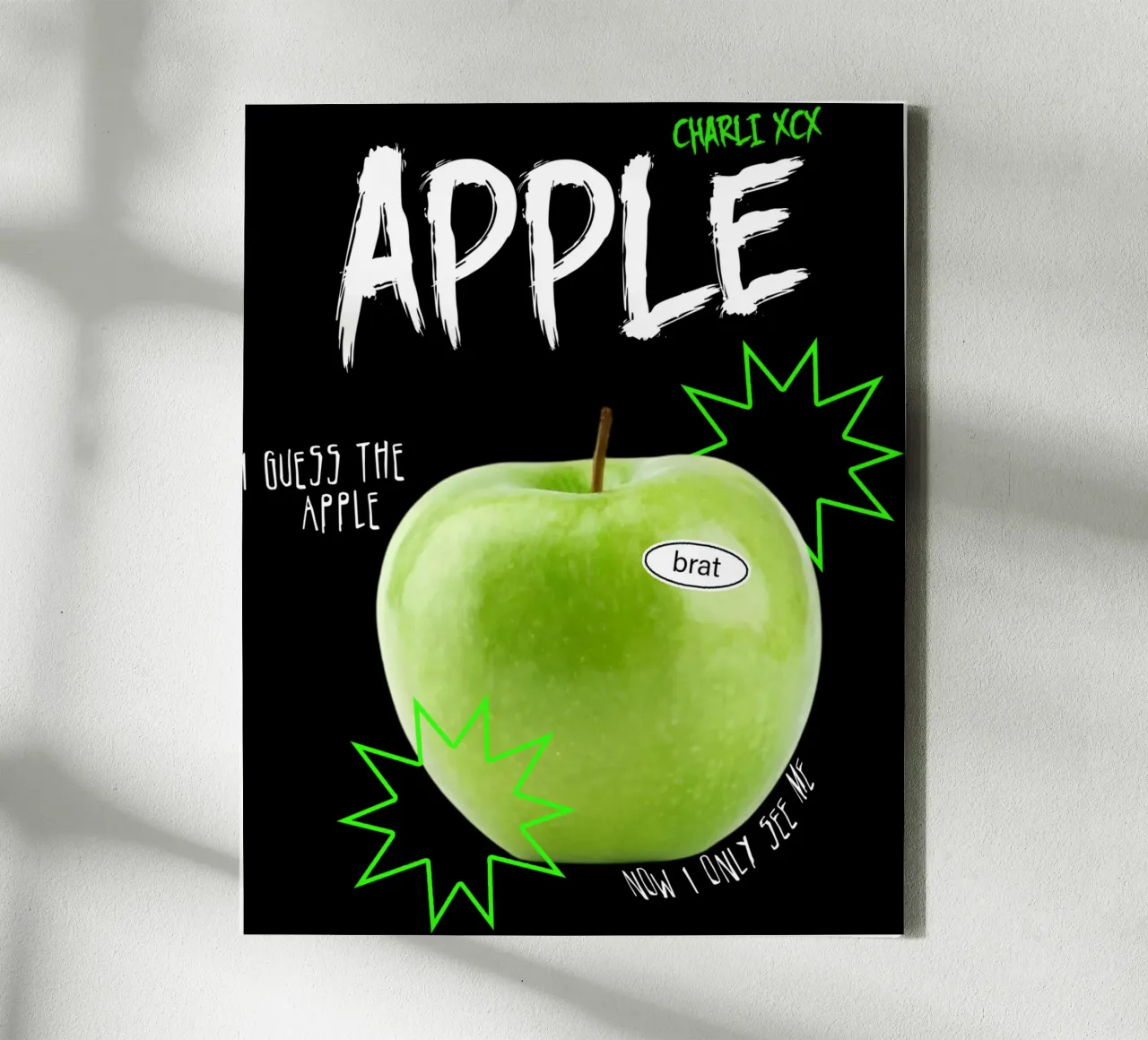 I Guess The Apple Classic Apple canvas with Floater frame by kamy.store11