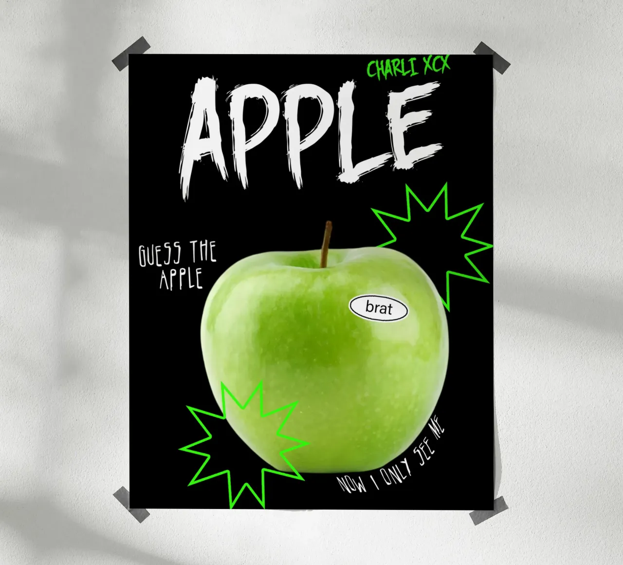 Je suppose que la pomme est une pomme classique poster avec cadre en aluminium de kamy.store11