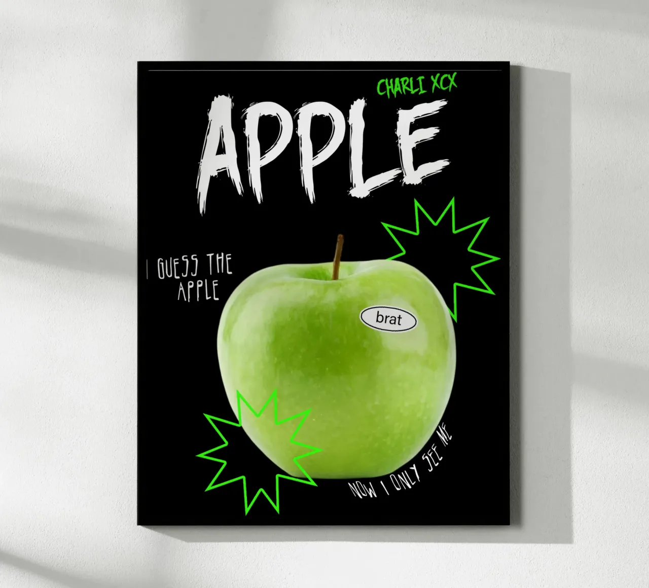 Je suppose que la pomme est une pomme classique poster avec cadre en aluminium de kamy.store11