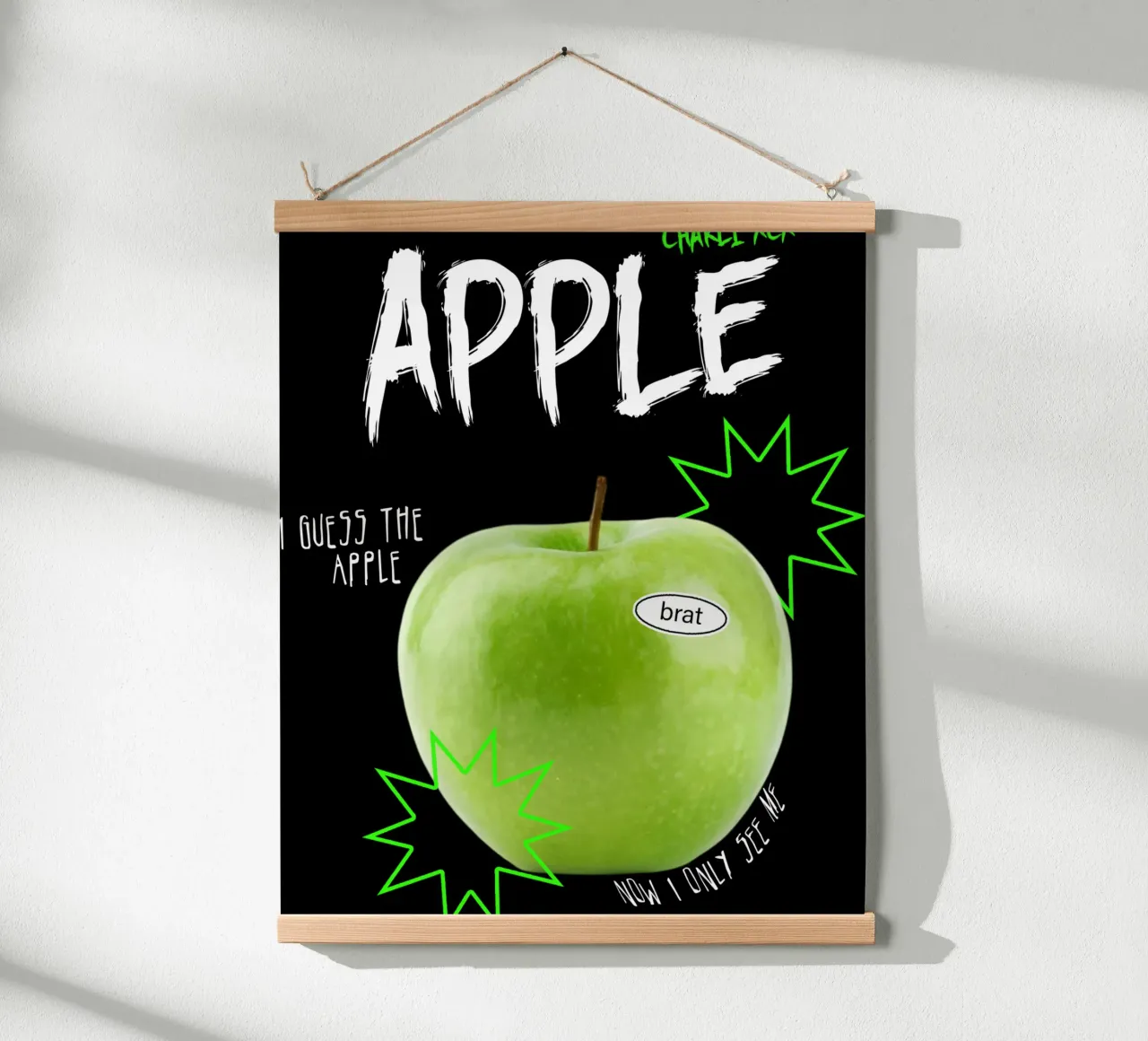 Je suppose que la pomme est une pomme classique poster avec cadre en aluminium de kamy.store11