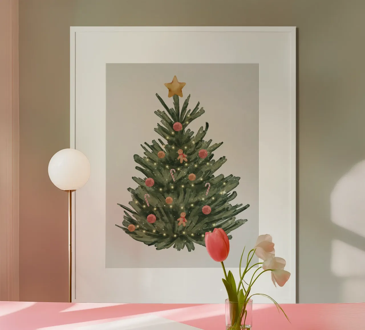 Albero di Natale acquerellato poster da WijdevenDesign
