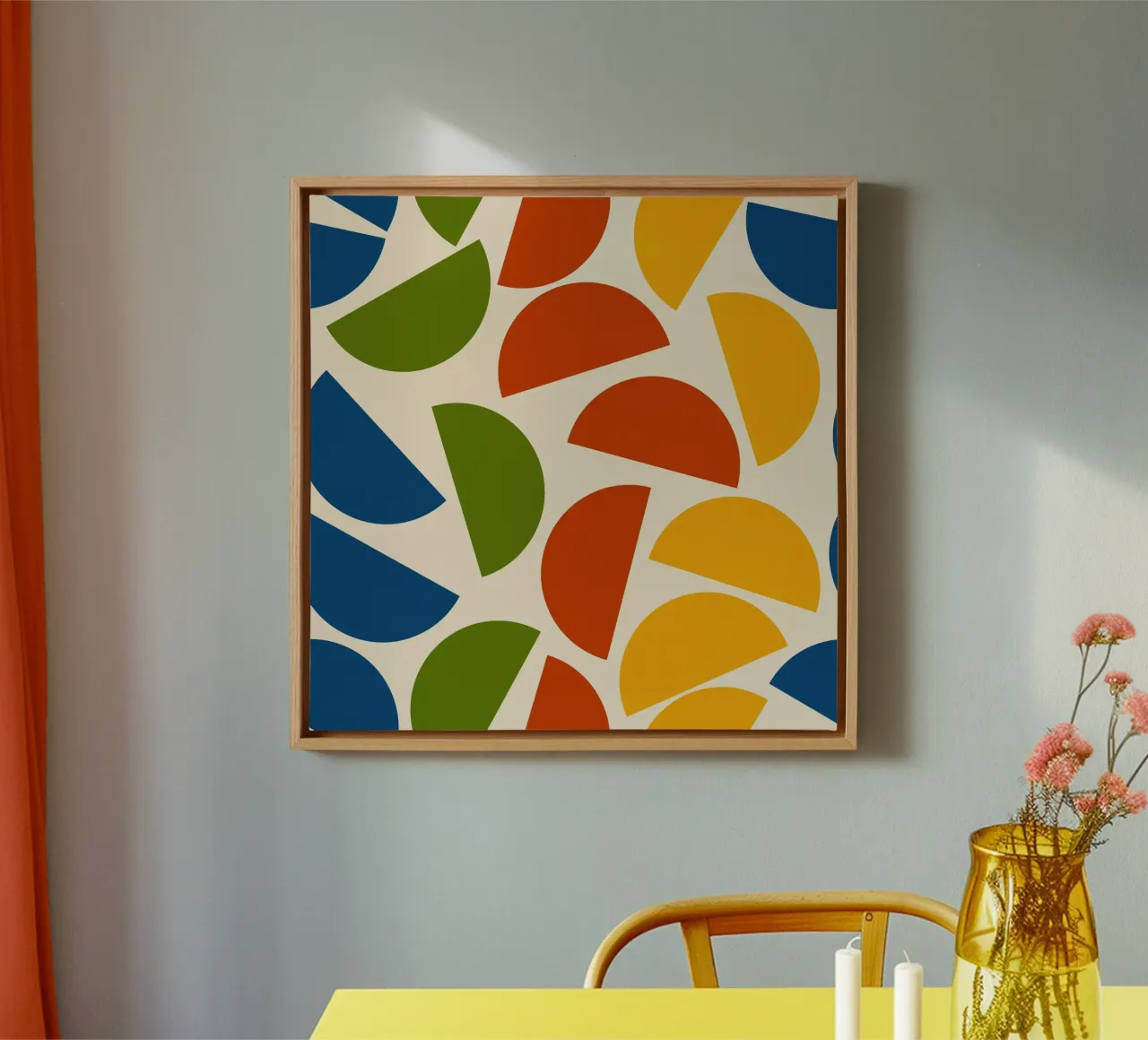 Chaotic bold mid century modern No3 tela con Cornice a cassetta da TijanaArtStudio88