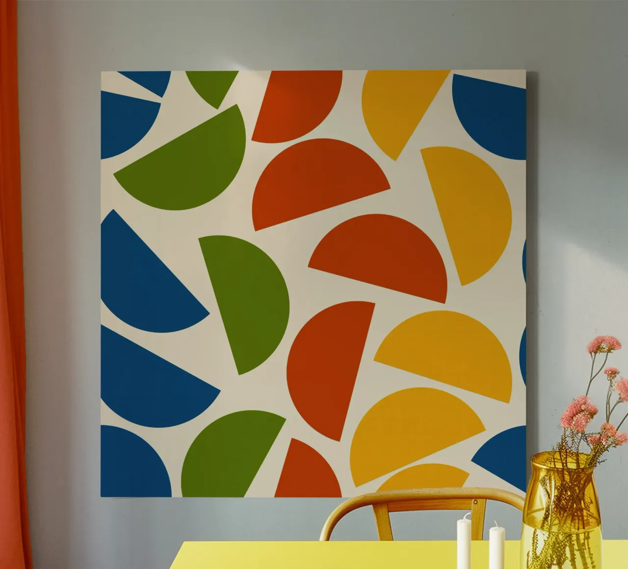 Chaotic bold mid century modern No3 tela con Cornice a cassetta da TijanaArtStudio88