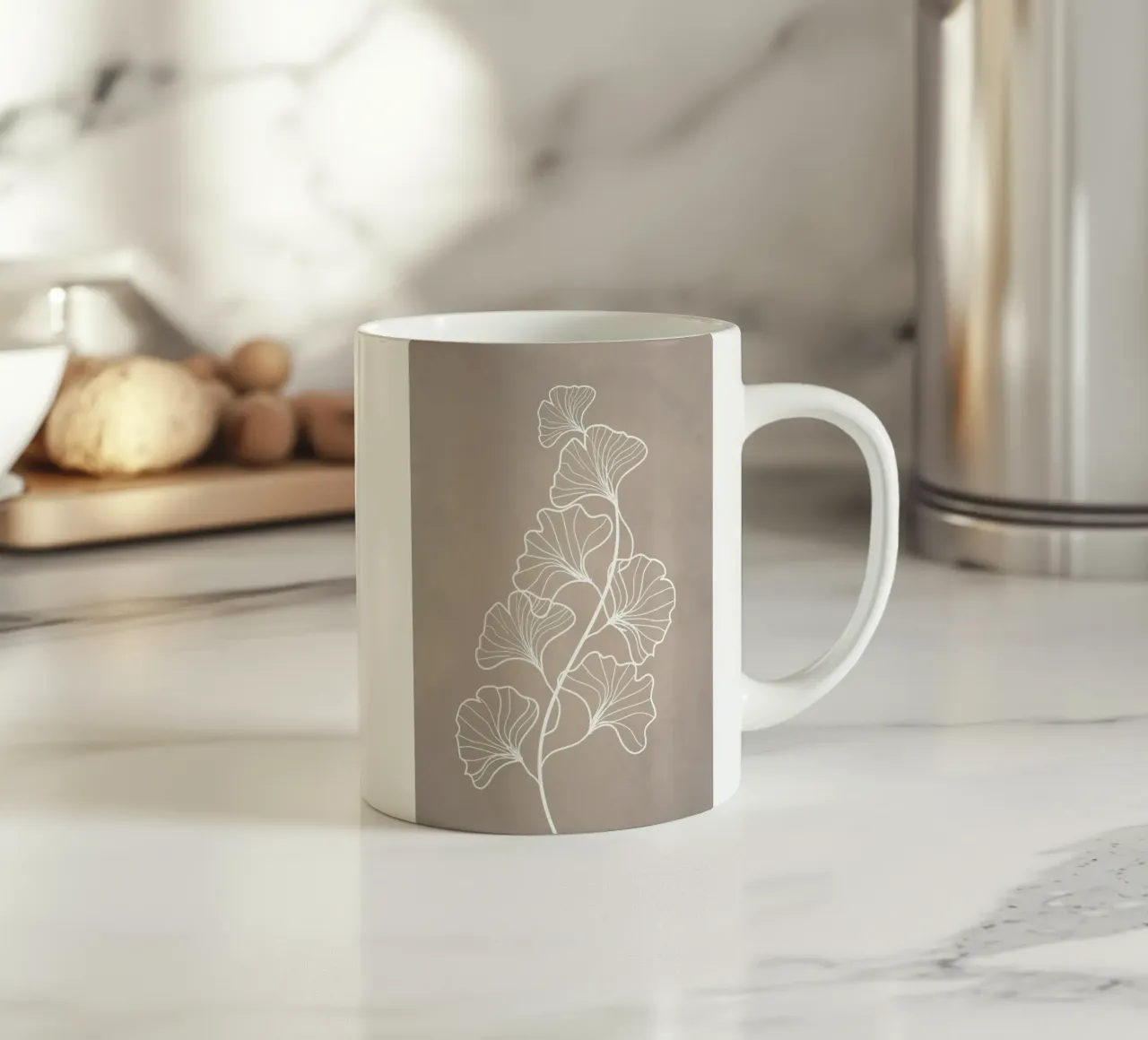 Piante in grigio tazza in ceramica da WijdevenPrints