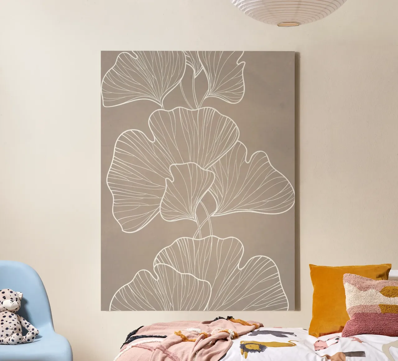 Piante in grigio tela con Cornice a cassetta da WijdevenPrints