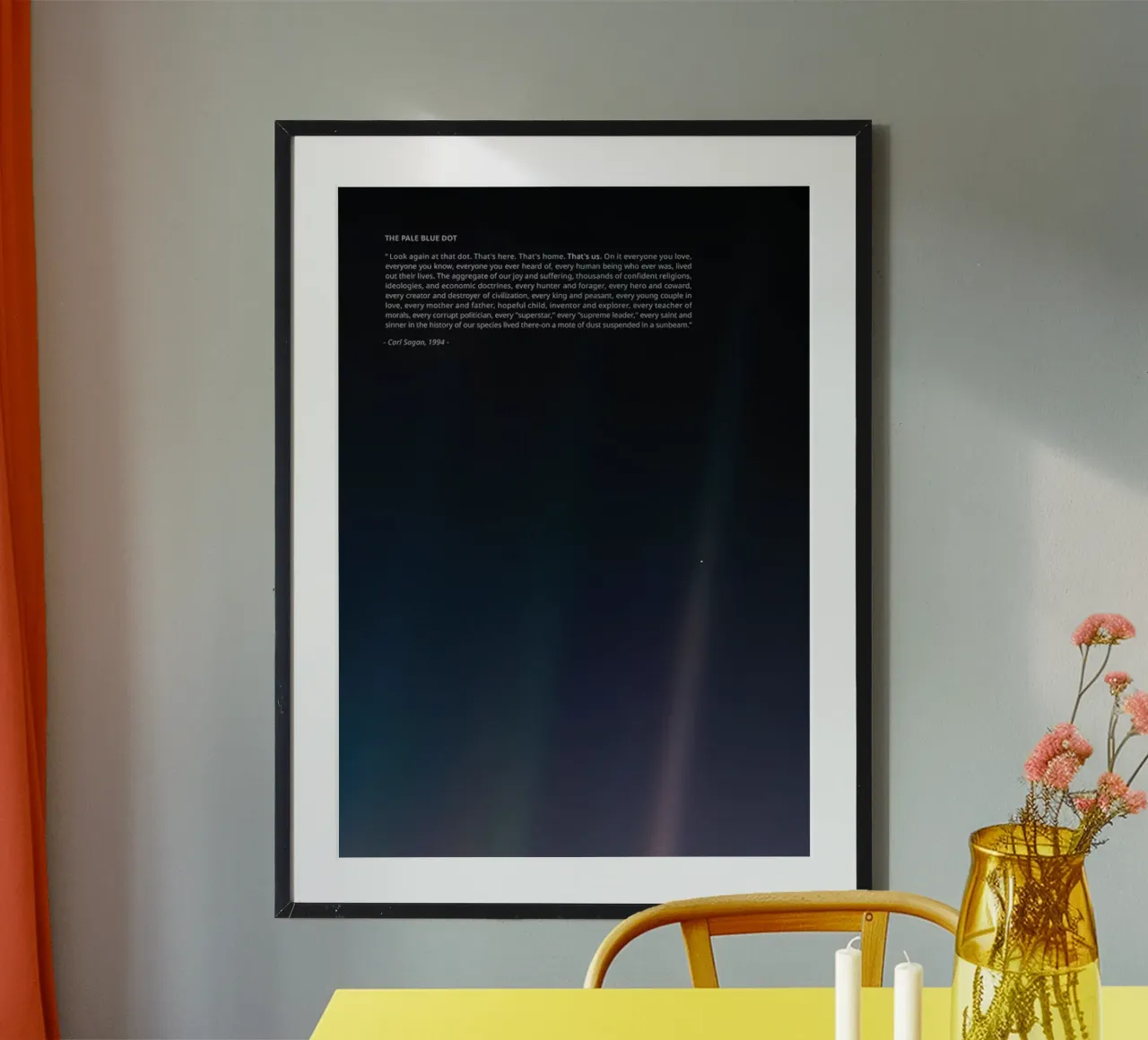 Carl Sagan Punto blu pallido poster da mary shop