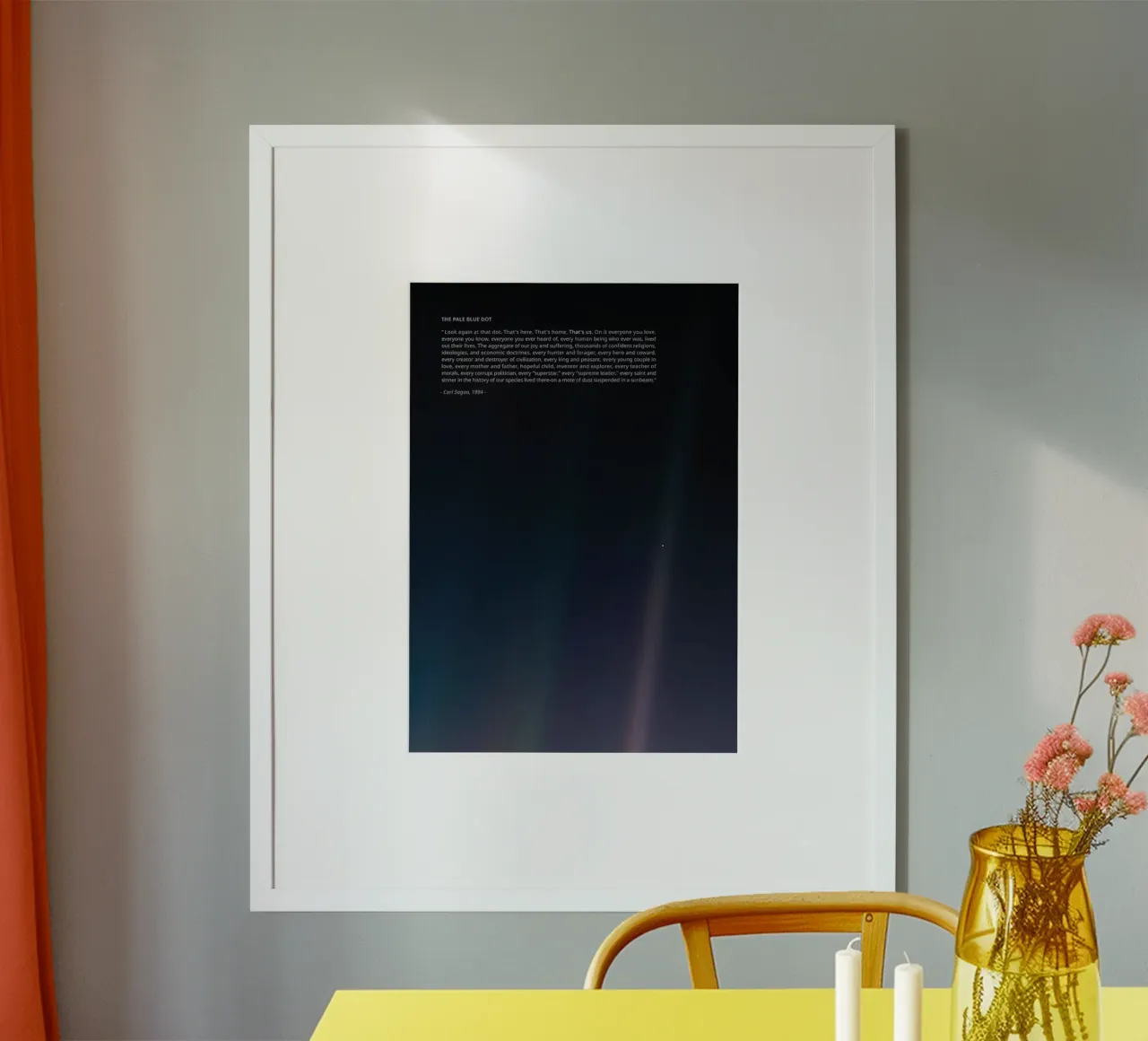 Carl Sagan Punto blu pallido poster da mary shop